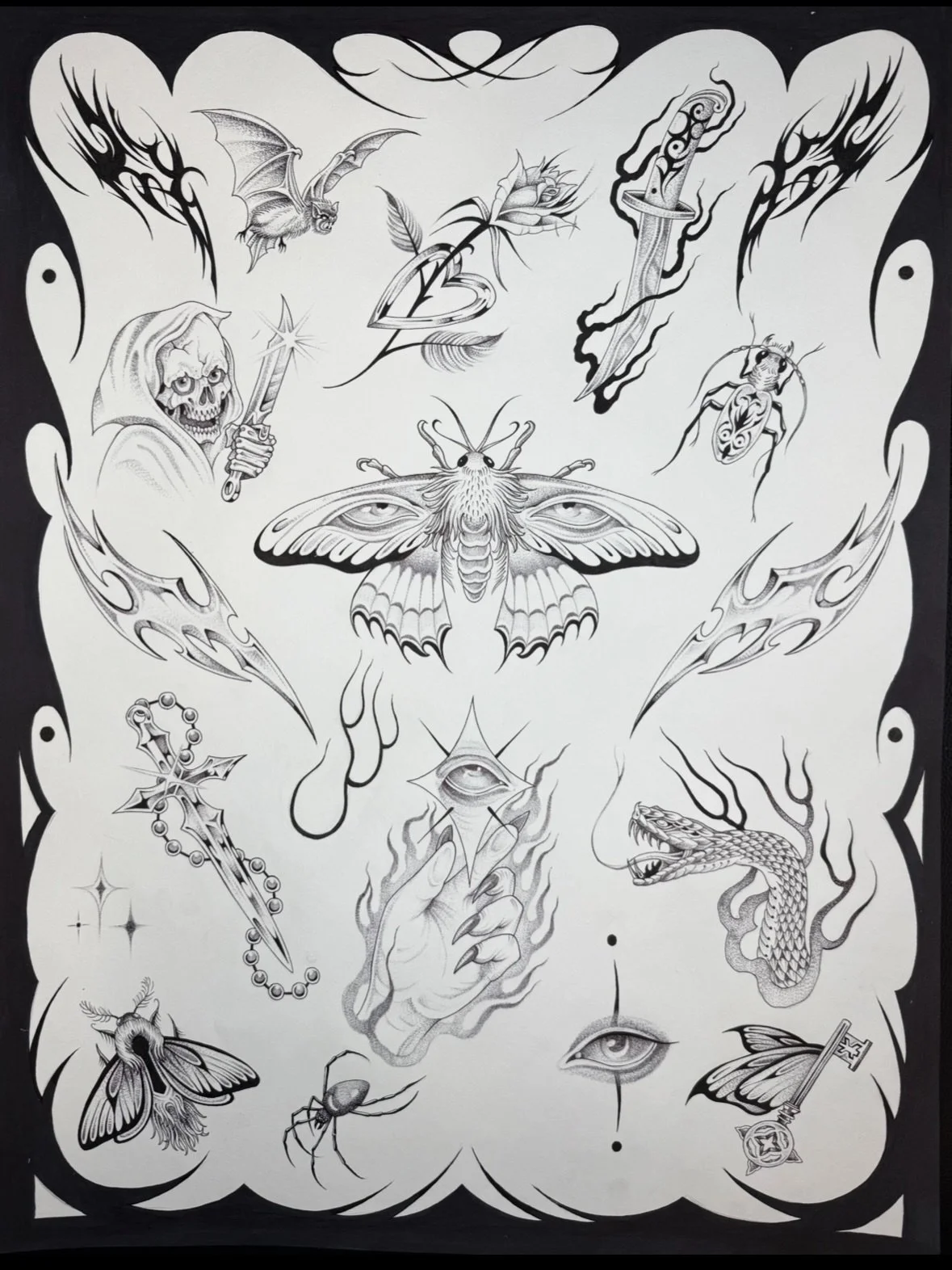 Available flash from the talented @_fromtheforest_ who will be joining us this Saturday for the grand opening offering @vellum.studios . Tattooing starts at 11am and is first come first serve! See you all soon!

#vellumstudios #simivalleytattoo #losa