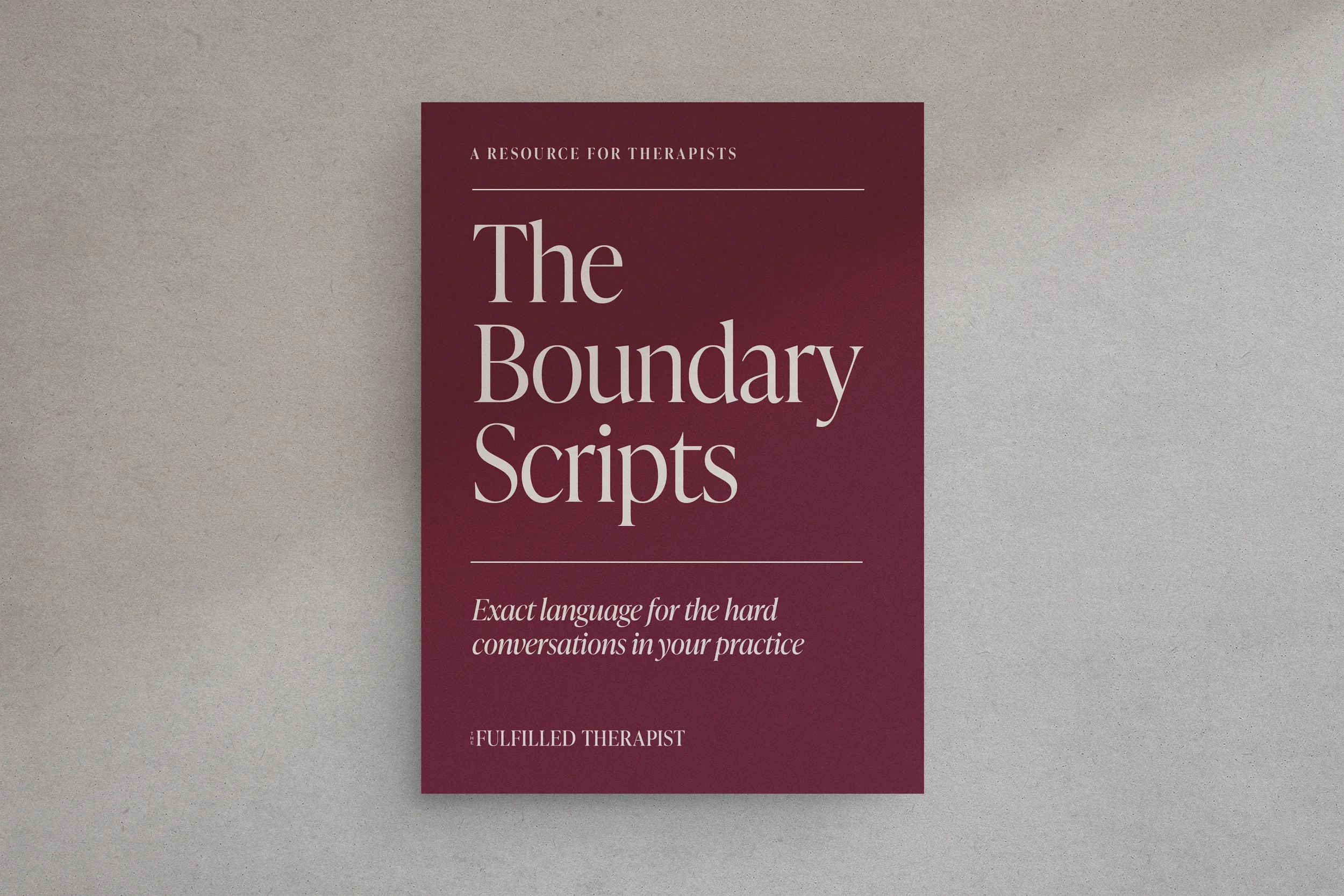 The Boundary Scripts