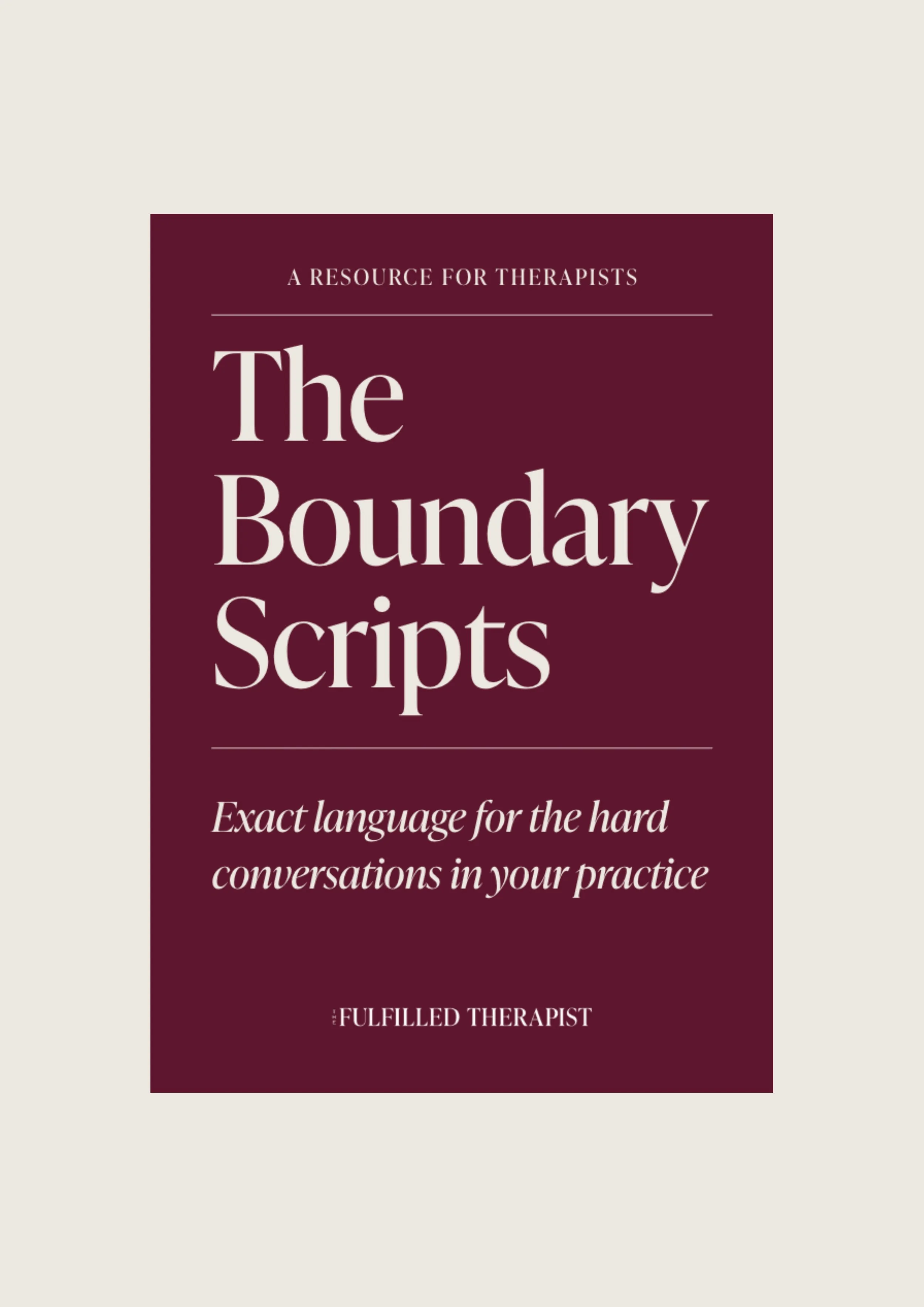 The Boundary Scripts