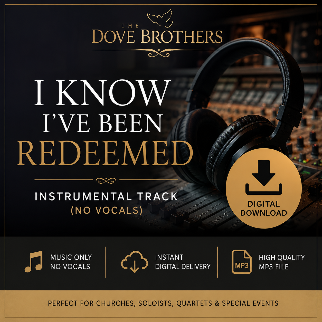 "I Know I've Been Redeemed" – Instrumental Track (Digital Download) M4A