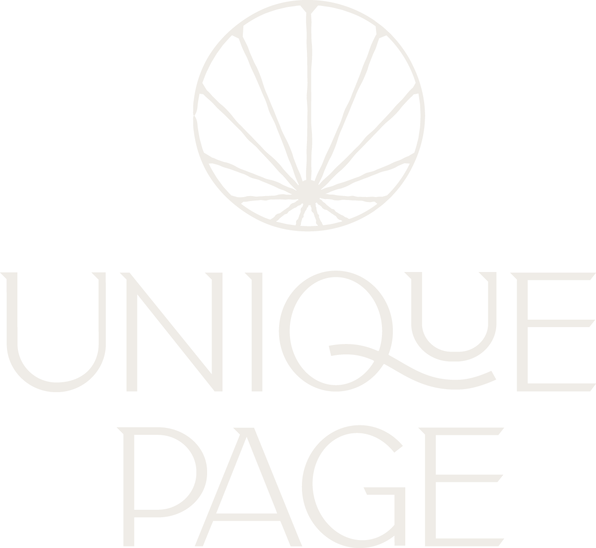 Logo of Unique Page and geometric icon