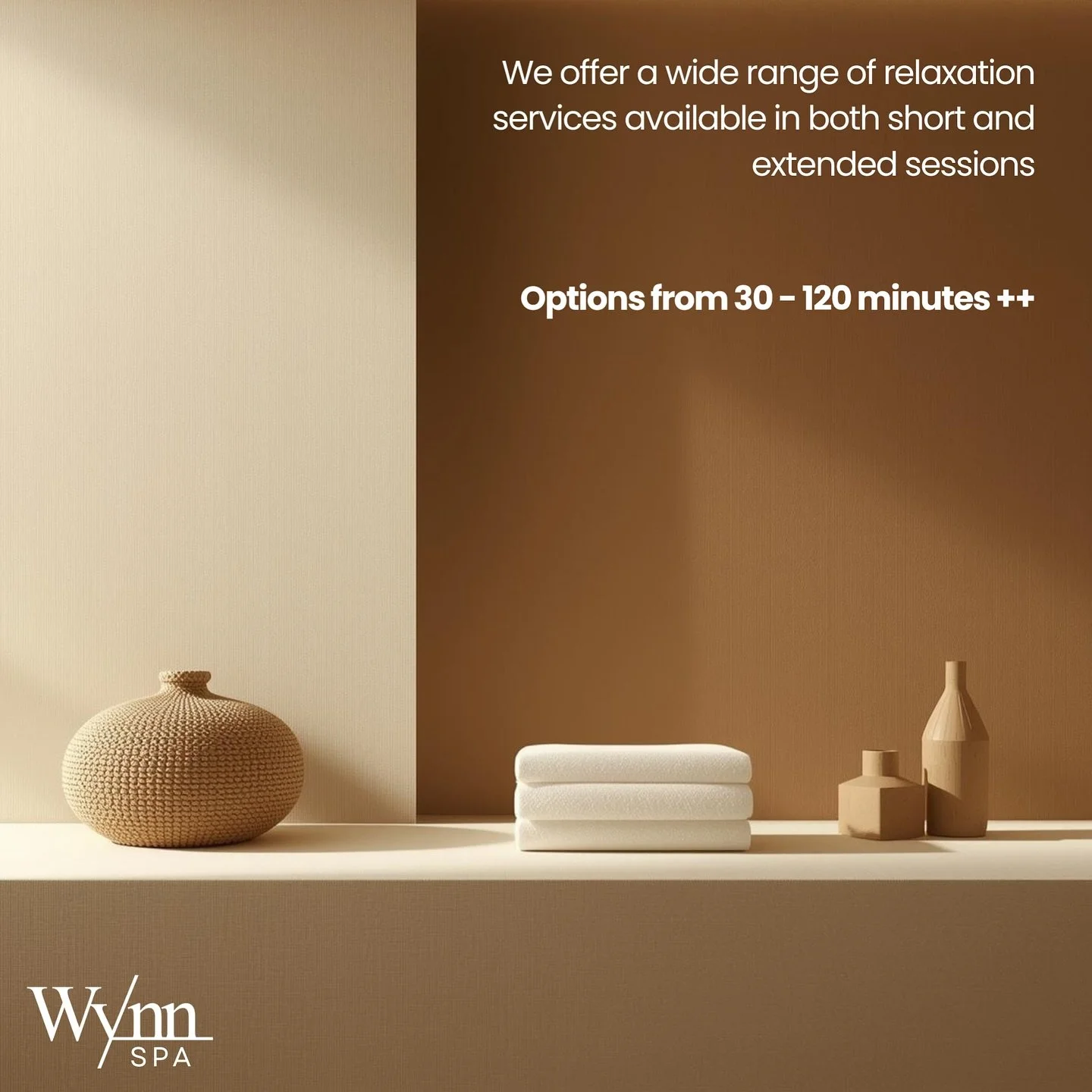 Short on time or here for extended session, there&rsquo;s always a service tailored for you. 🤍

Line @𝘄𝘆𝗻𝗻𝘀𝗽𝗮