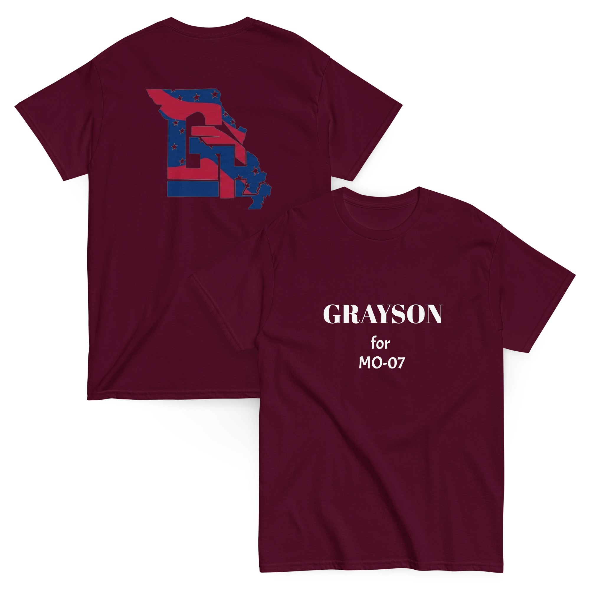 unisex-classic-tee-maroon-front-and-back-696879874b99d.png