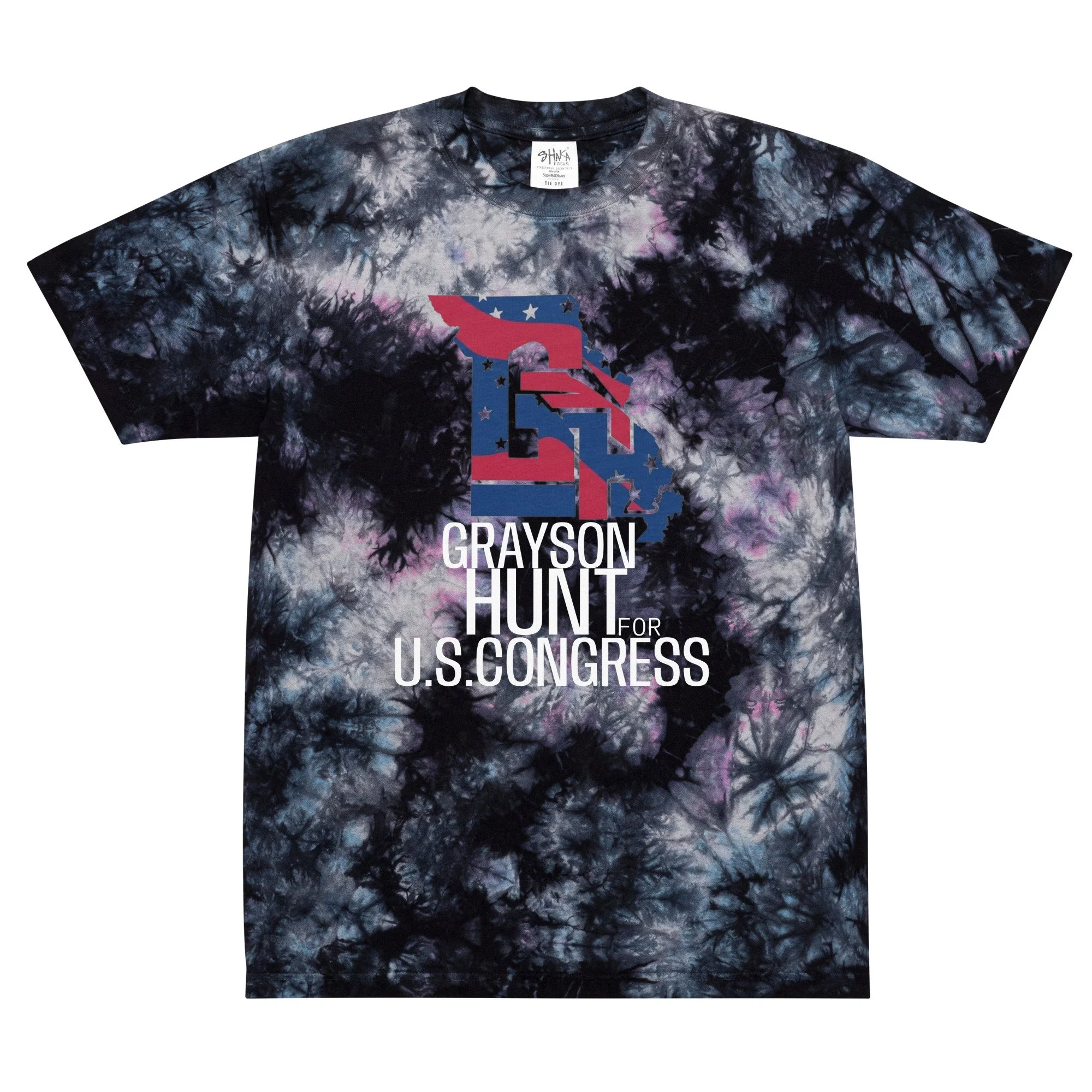 Grayson Hunt for Missouri® OFFICIAL Oversized Tye Dye Tee