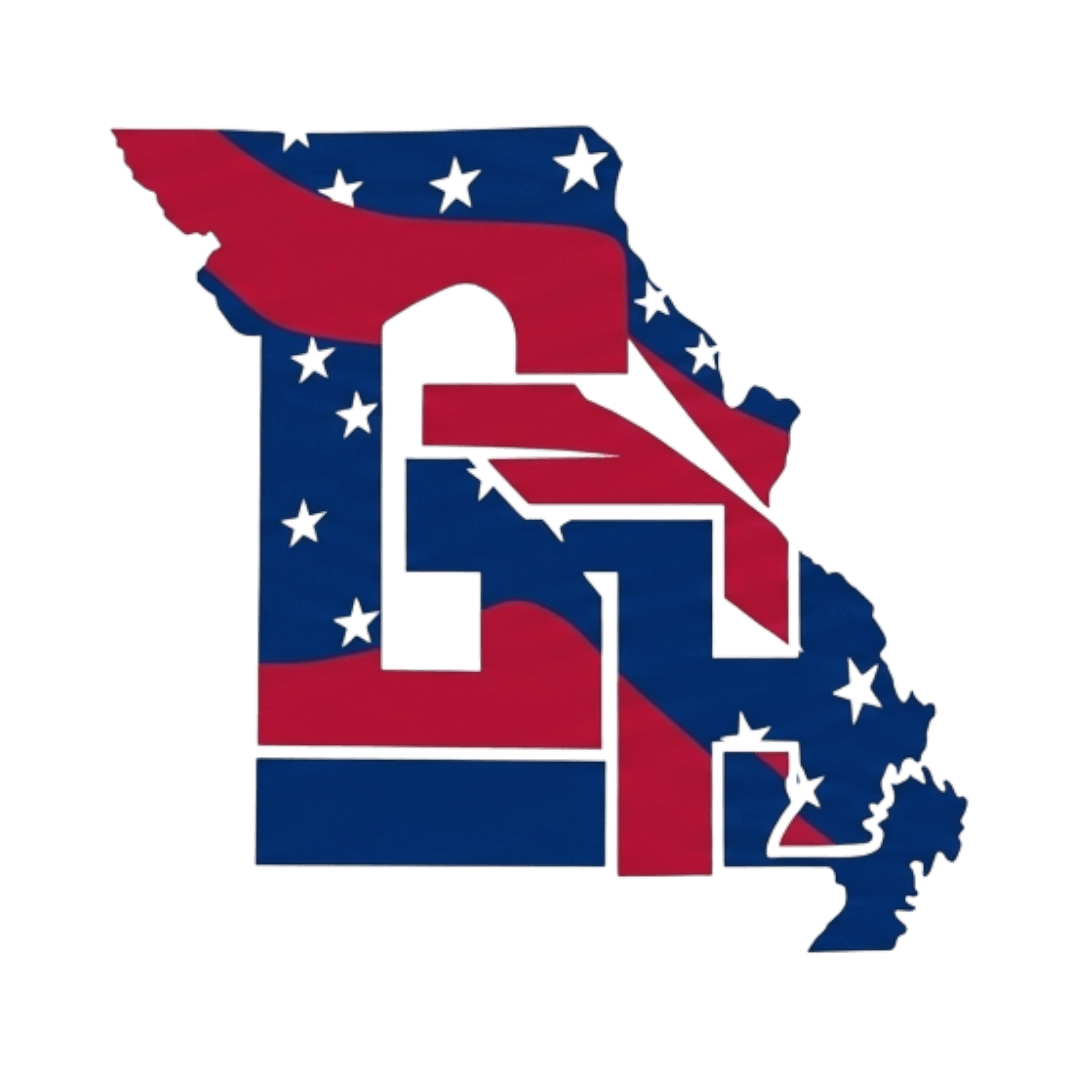 Outline of the state of Massachusetts filled with a pattern of the American flag, featuring red and white stripes and white stars on a blue background.