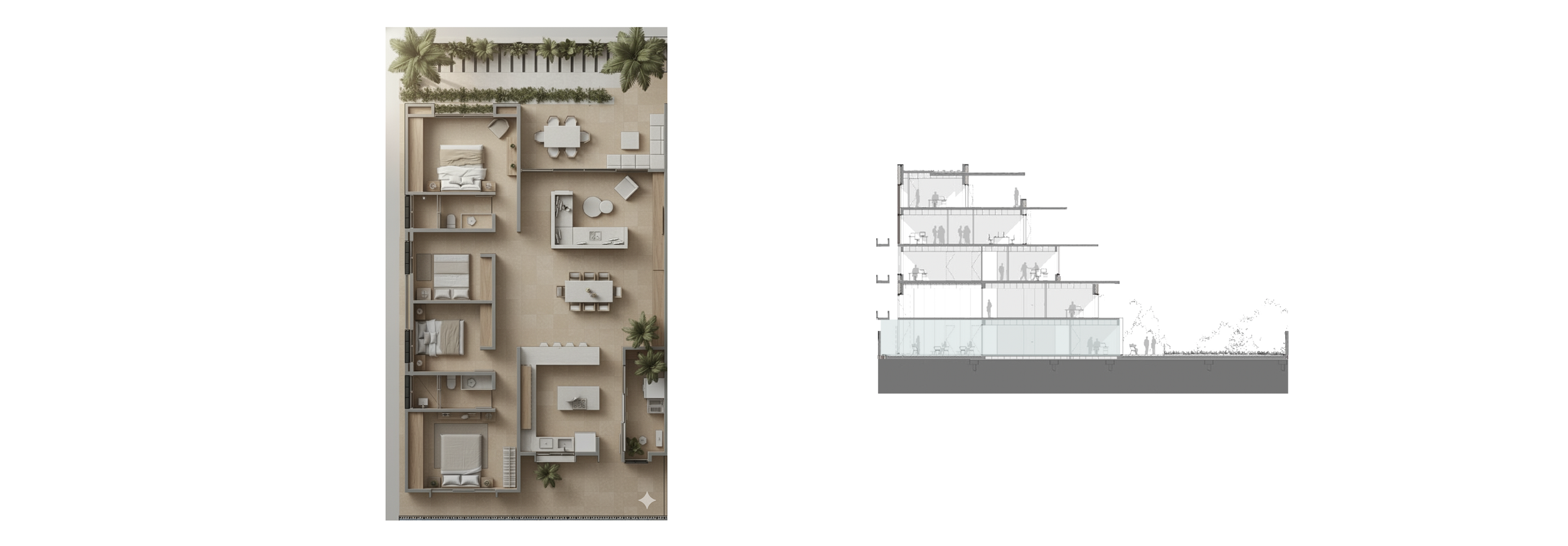  DEPARTAMENTO TIPO 2 
 Planta baja  |  Interiores | 143 m2  |  Terrazas | 58 m2  |  4 recámaras  |  3 Baños completos  Cocina integral  |  Área de lavado  |  Aire acondicionado
  2 Disponibles 