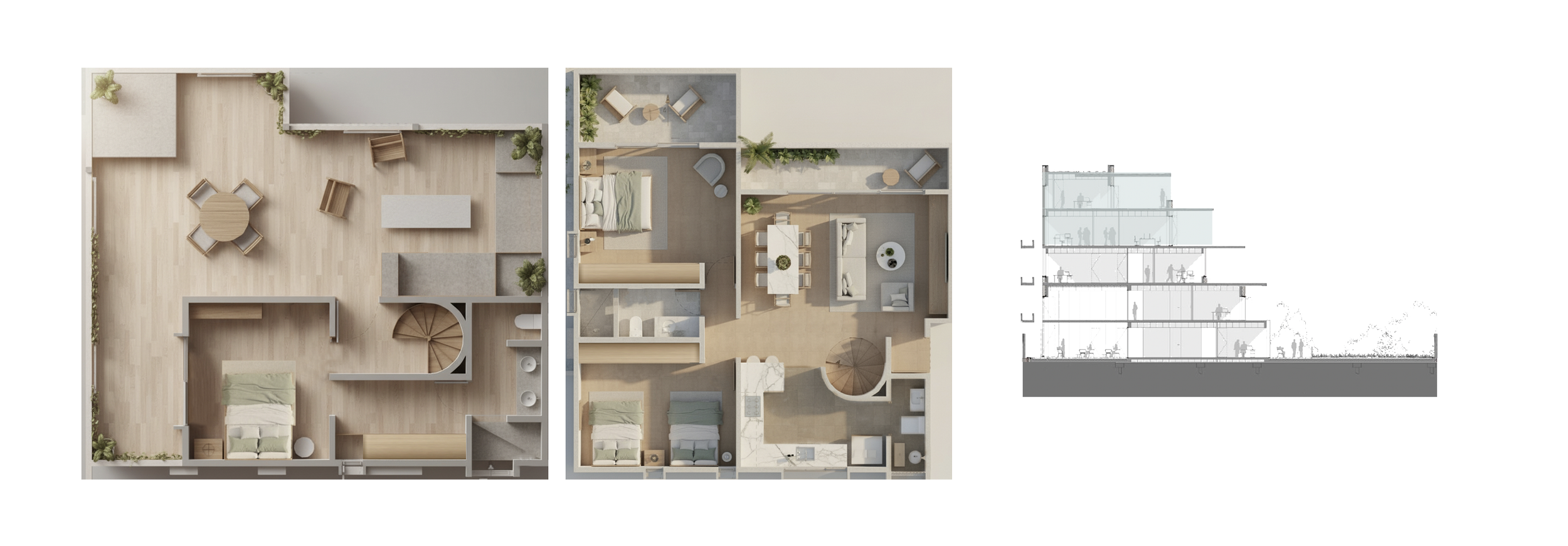  DEPARTAMENTO TIPO 5 
 Nivel 3 y 4  |  Interiores | 130.6 m2  |  Terrazas | 68.2 m2  |  3 recámaras  |  3 Baños completos  Cocina integral  |  Área de lavado  |  Aire acondicionado
  8 Disponibles 