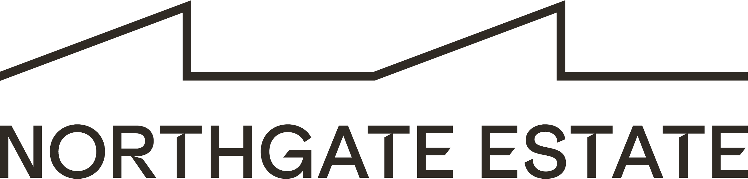 Northgate Estate logo featuring a stylised roof outline above the text 'Northgate Estate'. Northgate Estate, New Plymouth,