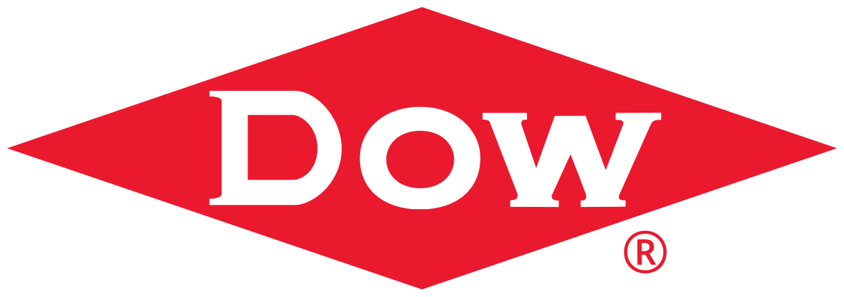 Dow logo with red diamond shape and white text