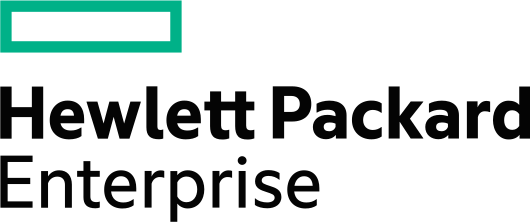 Hewlett Packard Enterprise logo with text