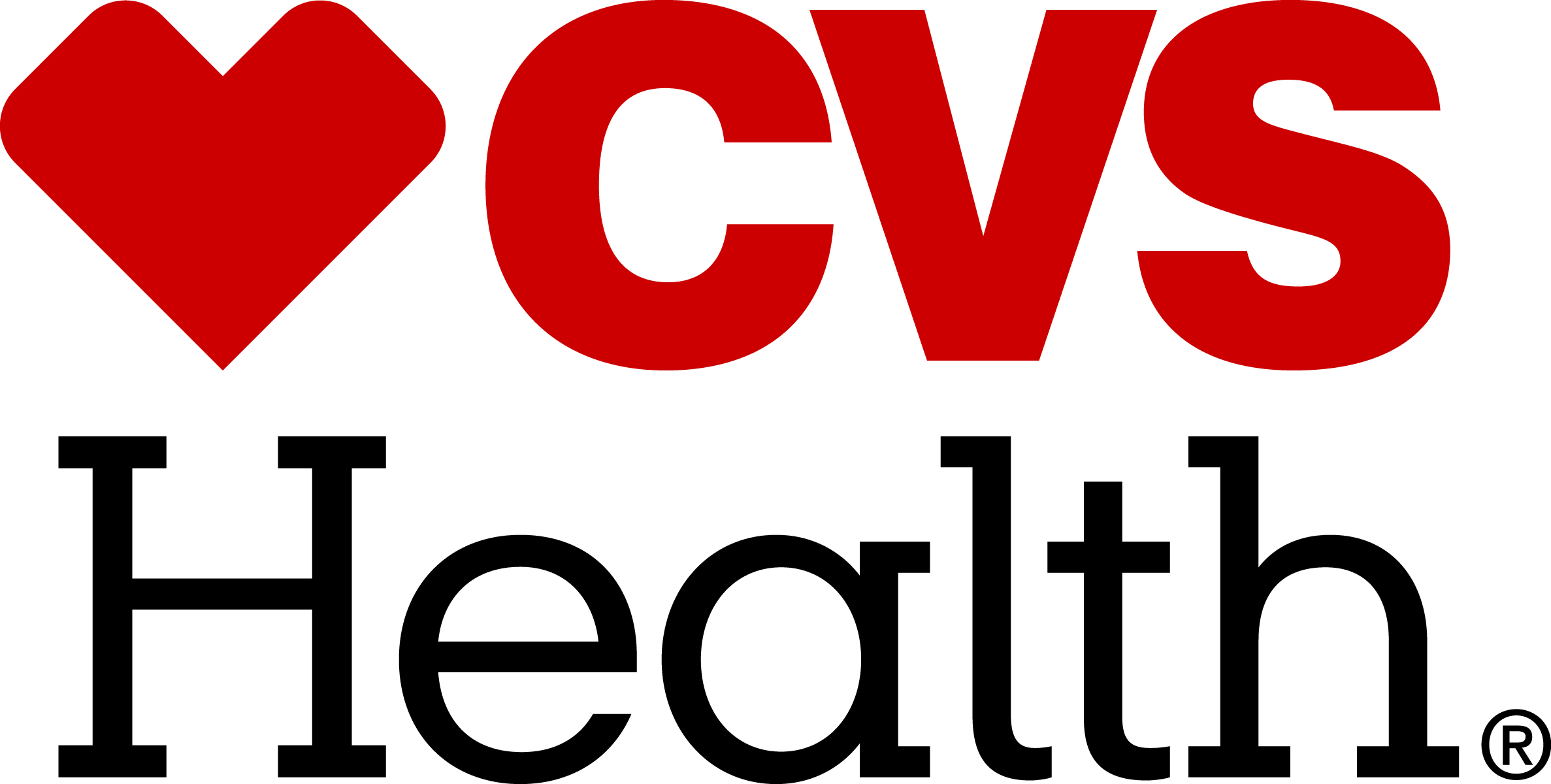 A red heart symbol followed by the acronym 'CVS' in bold red letters, with the phrase 'We Care' underneath.