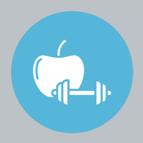 Silhouette of a muscular person flexing their biceps