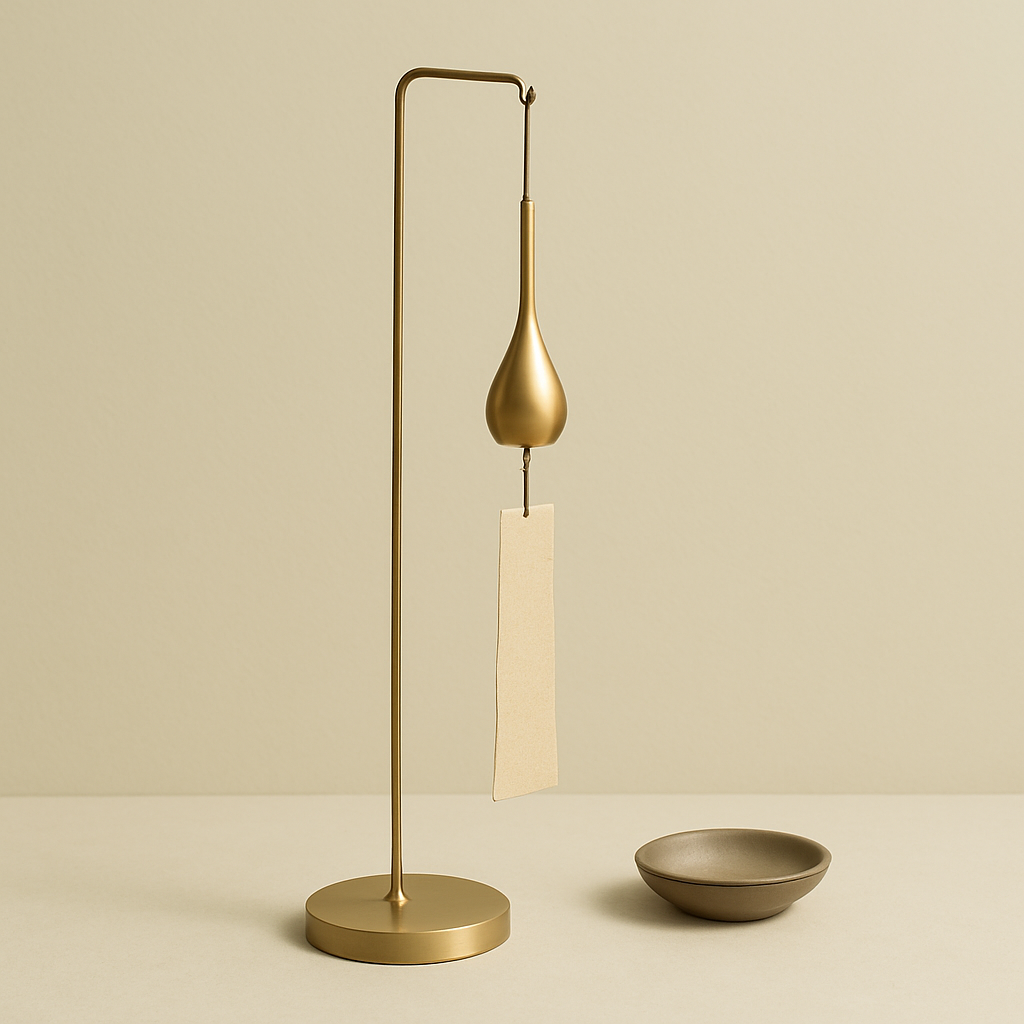 Wind Chime - Slim Brass on Stand