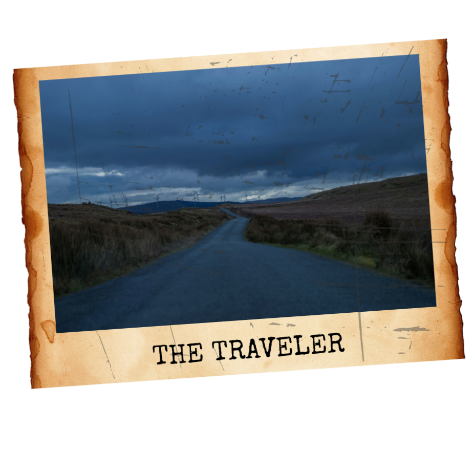 Look harder at the town.

A walker of the backroads and the spaces between map creases. He appears where he is needed, usually with a walking stick and a riddle. He knows the ways of the Fold because he has walked them all.