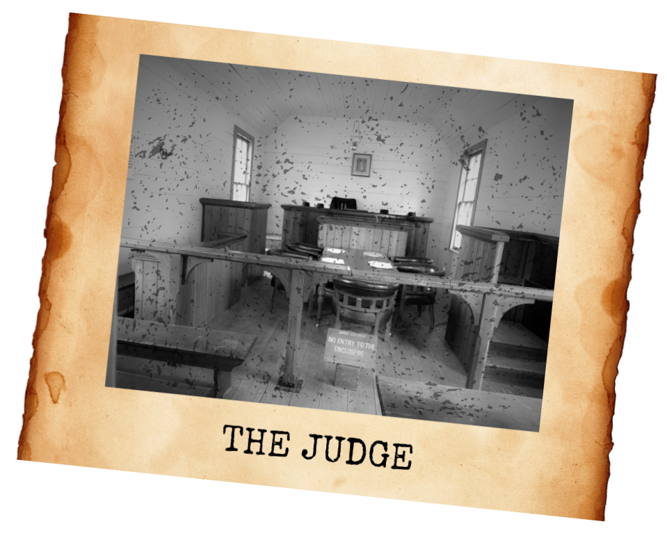 Your name is not in my ledger.

The ghost of the town’s first laws, still presiding over a crumbling mansion. He does not care that he has been dead for over a century. He only cares about the law. He enforces the boundaries of the town with his deci