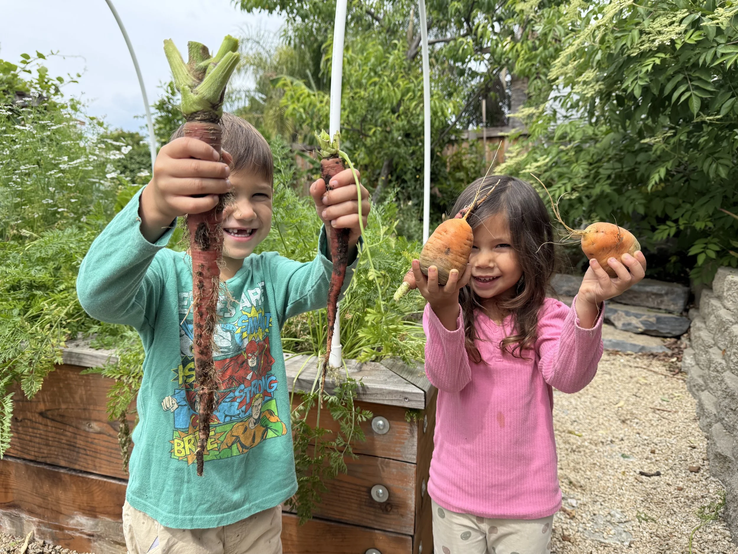 kids in garden