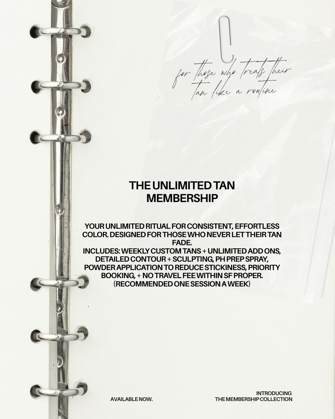 your weekly tan > your random tan

memberships are live ✨
priority booking, no travel fees, luxe add ons

aka your new favorite habit