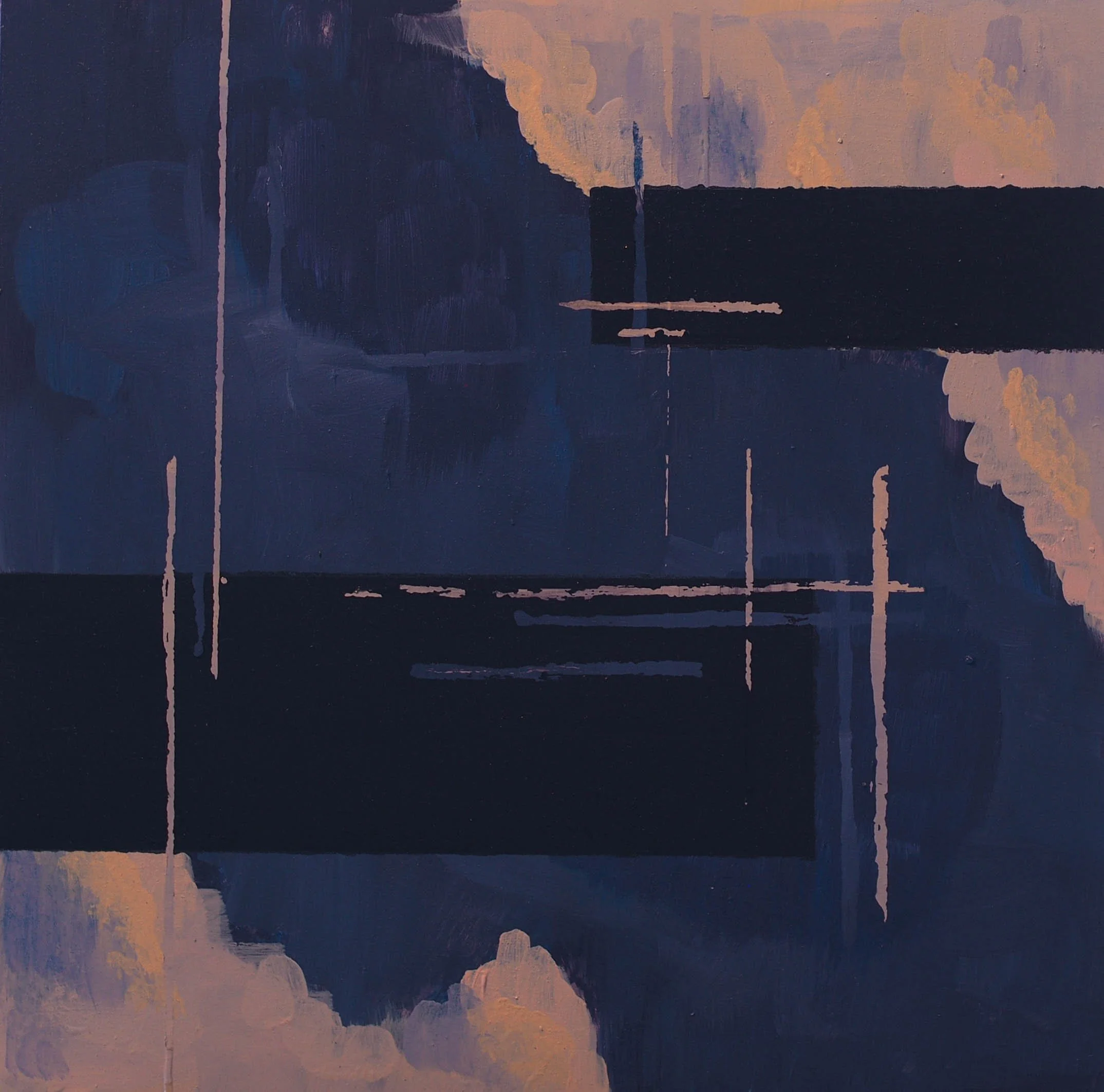 Untitled. Acrylic on board, 31x31cm, 2019.