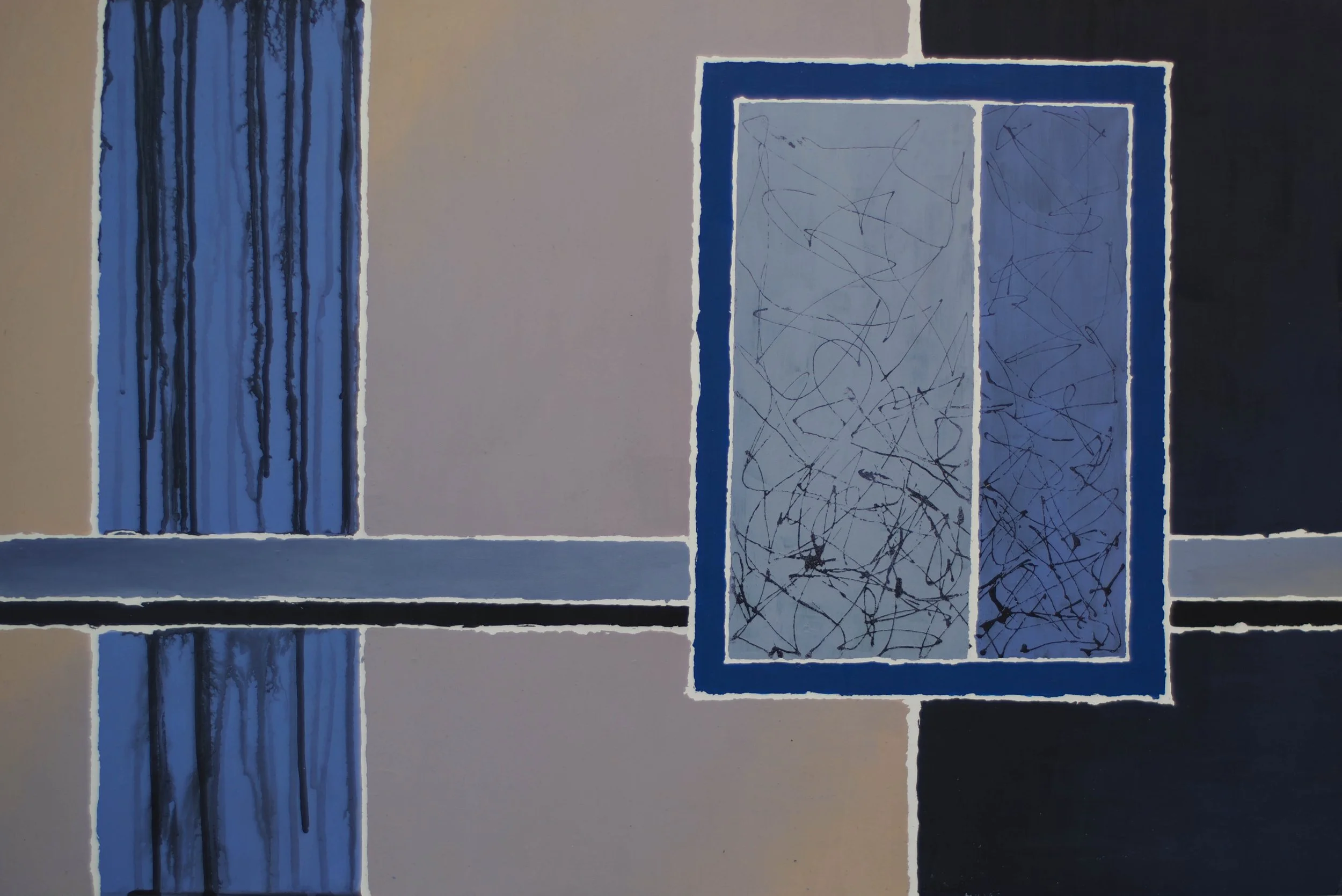 For Letting Go. Acrylic on board, 76x51cm, 2018.