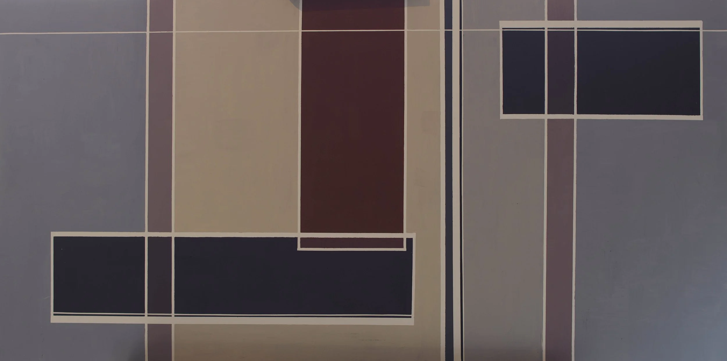 Untitled II. Acrylic on board, 91x46cm, 2018.