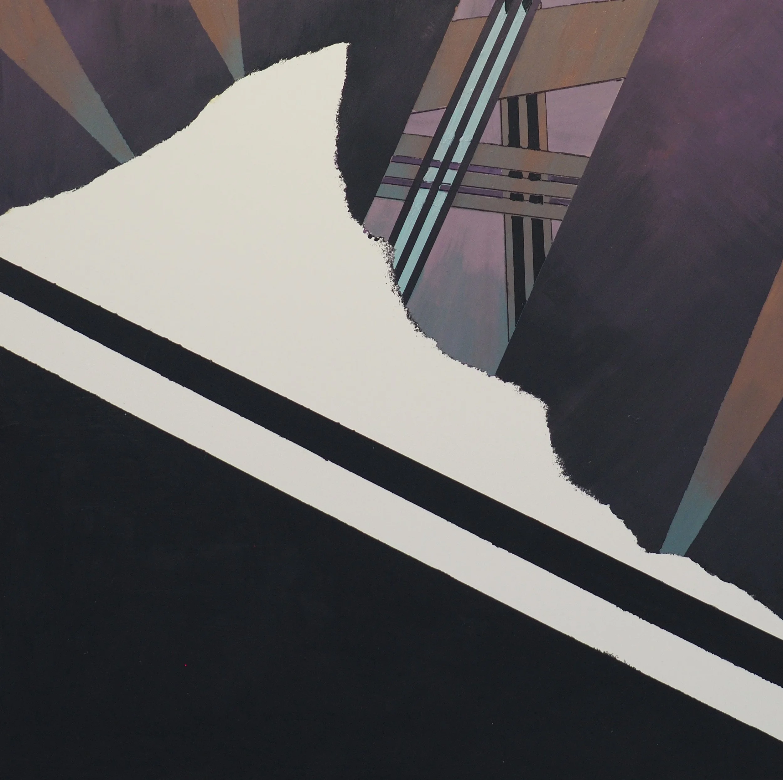 Unexpectedly at Ease. Acrylic on board, 30x30cm, 2020.