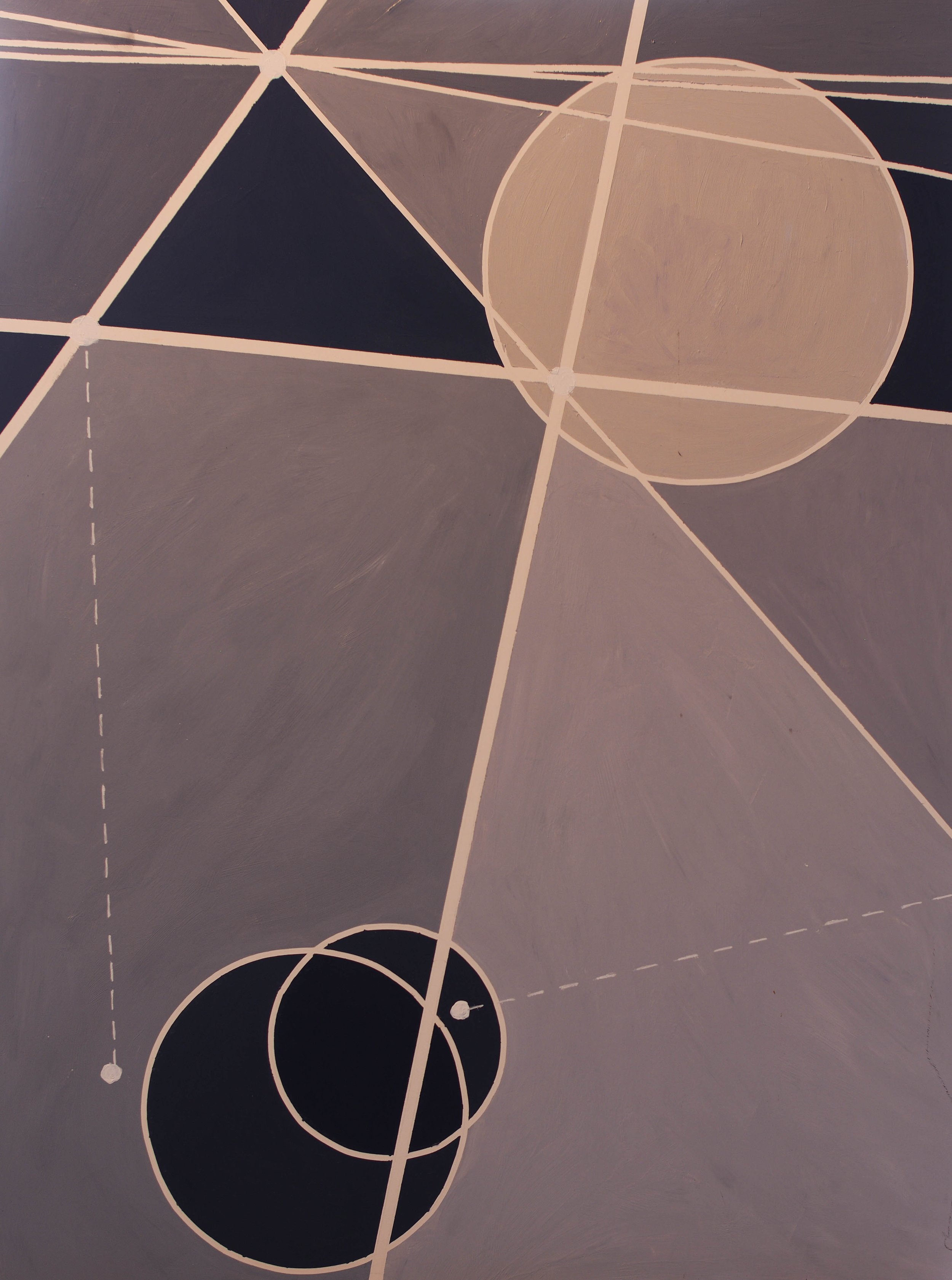 In Constellations Study. Acrylic on board, 46x61cm, 2016.