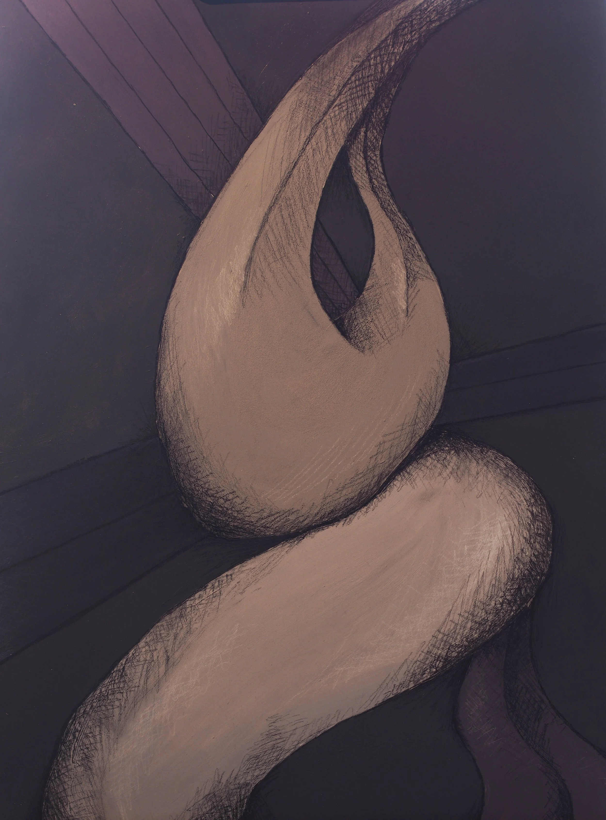 For Those Who Have to Leave. Mixed media, 46x61cm, 2018.