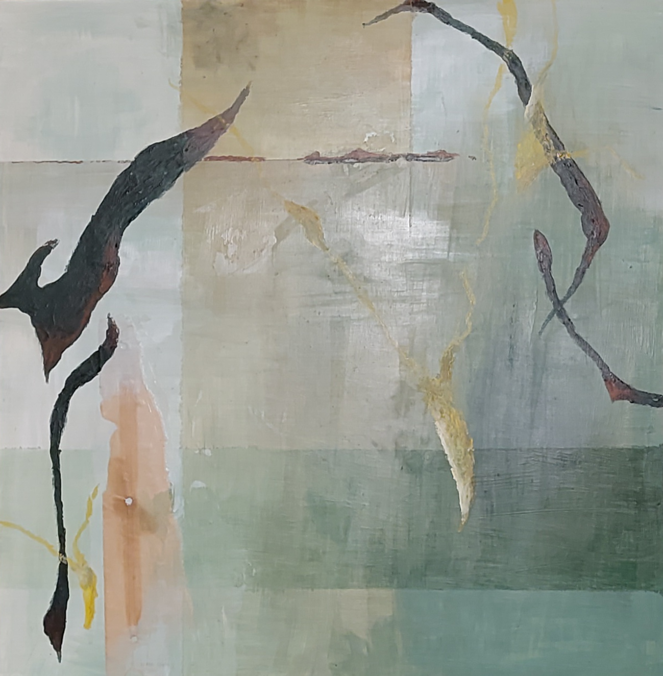 Unbound. Acrylic on board, 40x40cm, 2024.