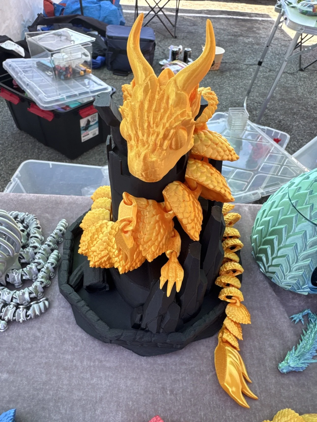 Fire Dragon with Tower