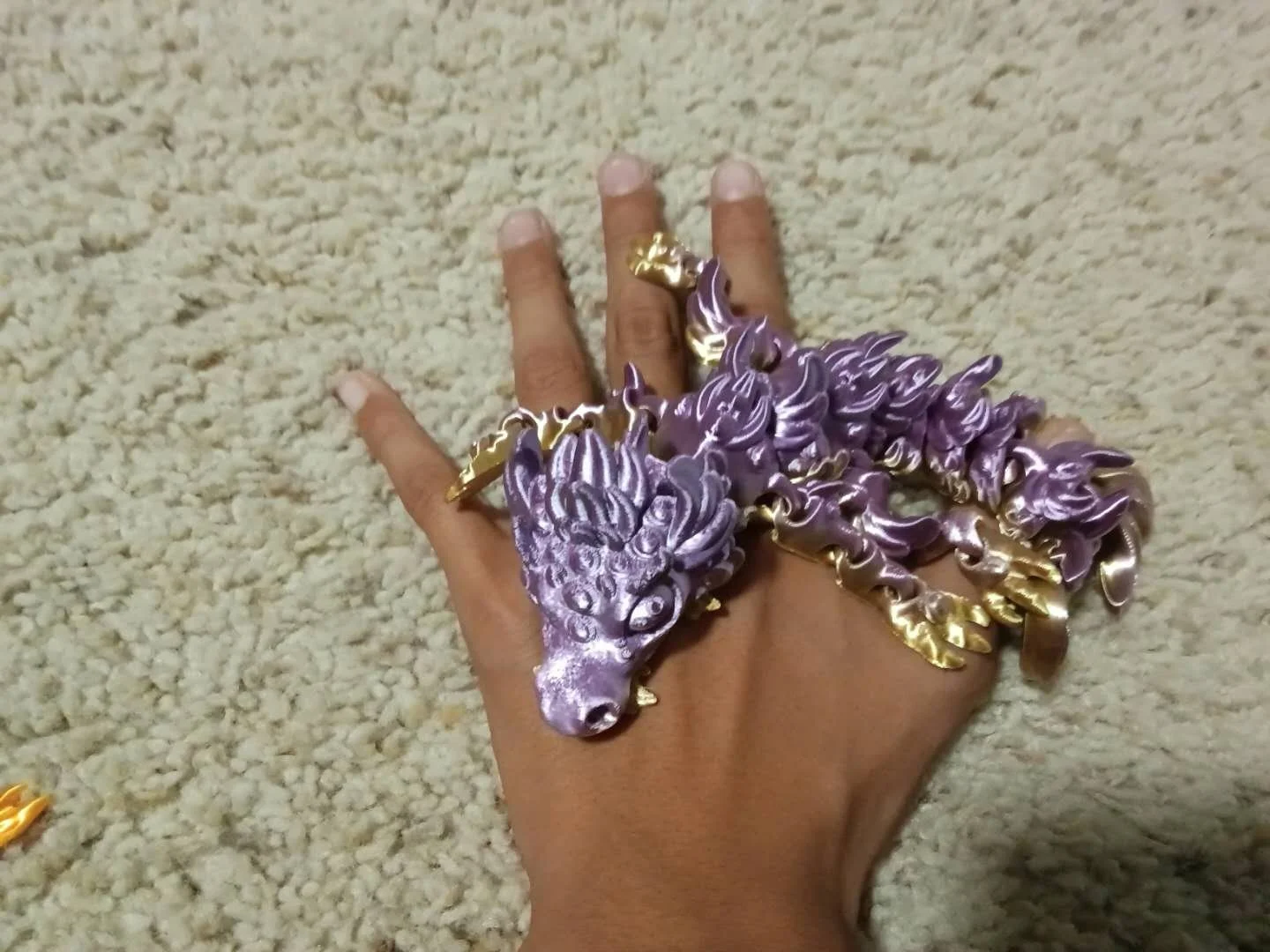 Celestial Amethyst Dragon – Articulated 3D Printed Display Piece