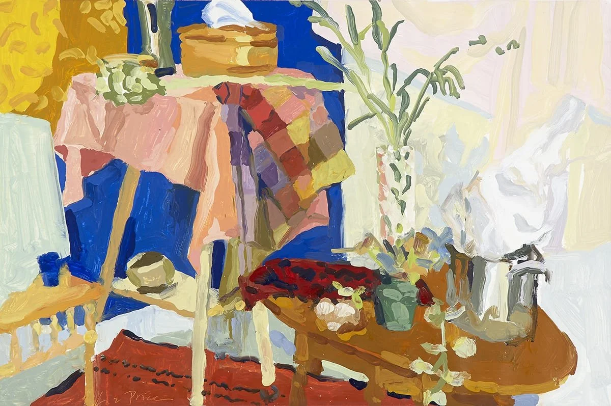  Danielle's Scarf  | 2015 | oil on paper | 15 × 22”  
