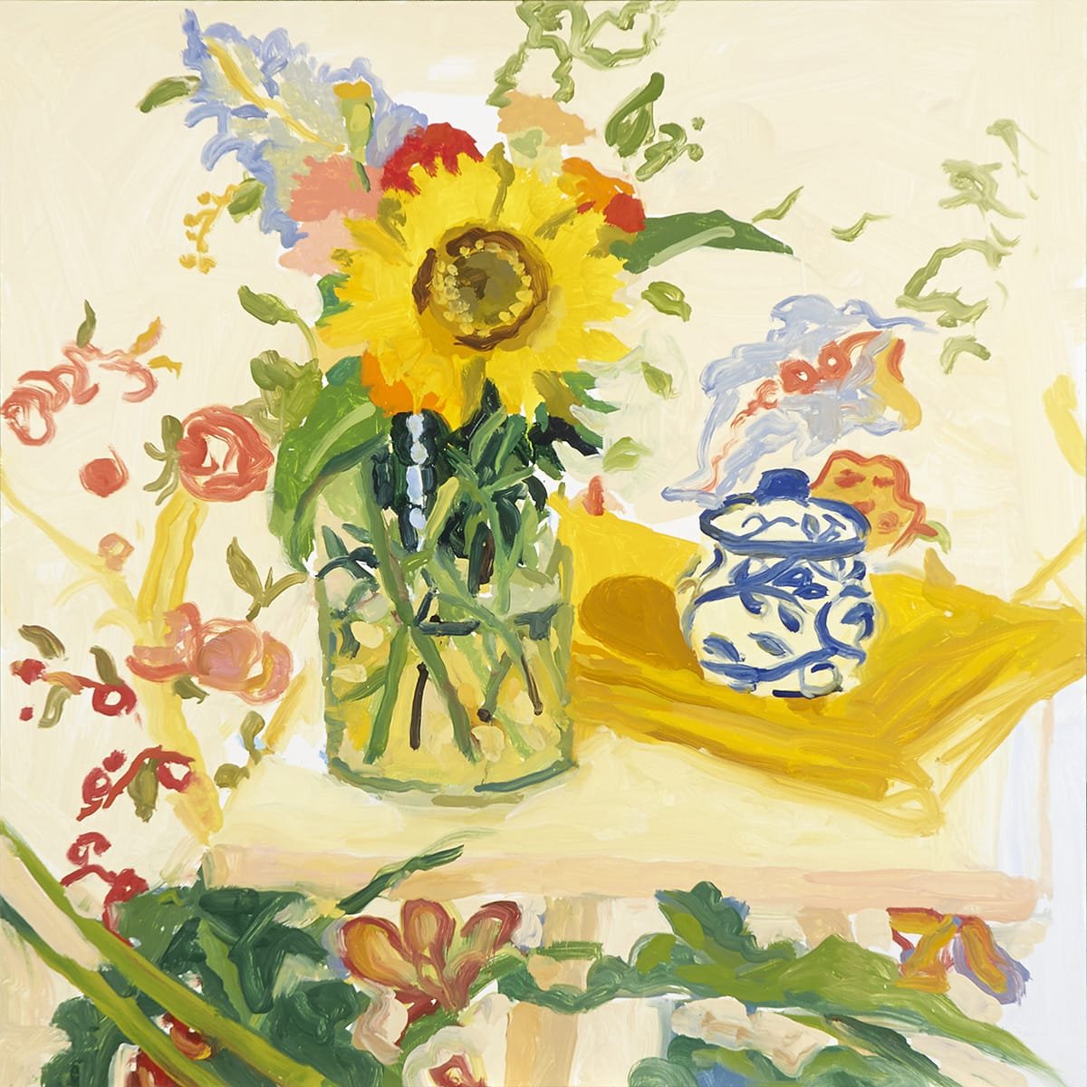   Sunflower and Little Jar  | 2017 | oil on panel | 24 × 24” 