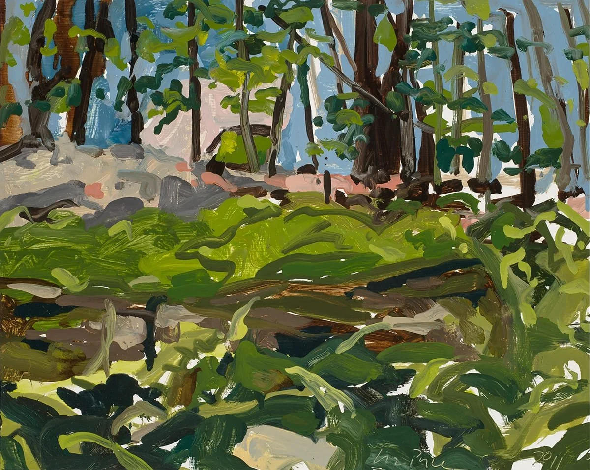   Through the Trees -Silver Lake  | 2011 | Oil on panel | 15 × 19” 