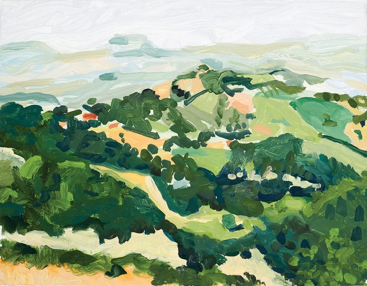   Italy Landscape with Red Roof  | 2023 | oil on board| 11 x 14” 