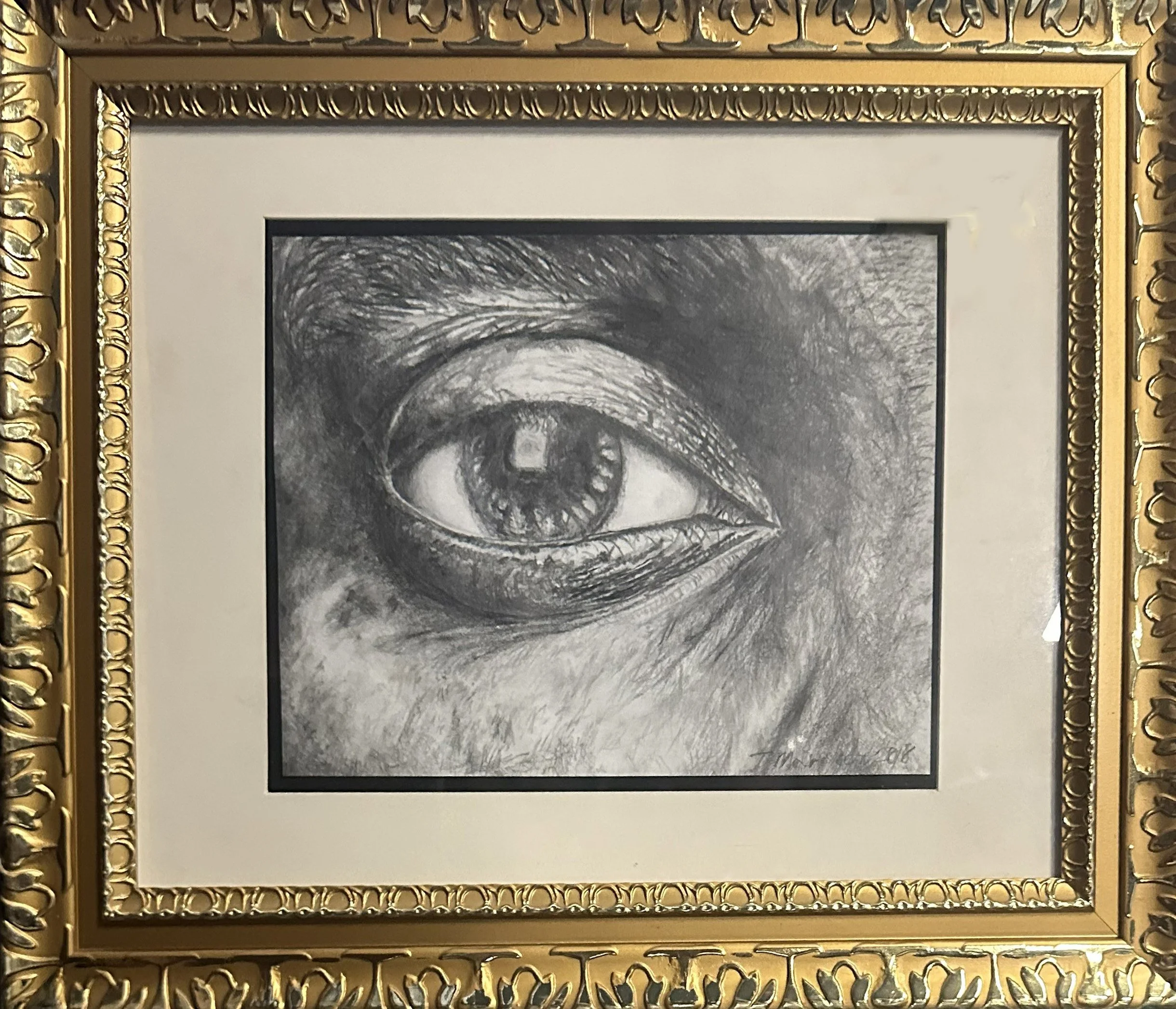 Eye Am 19"x23" Graphite Framed $800