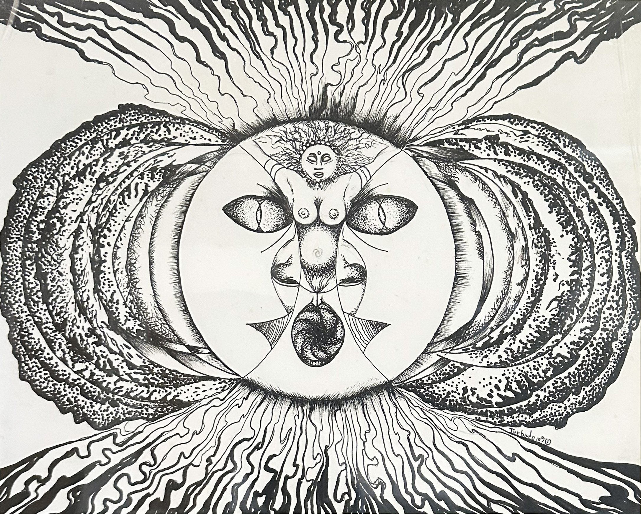 Polarity 19"x23" Pen & Ink Framed $800