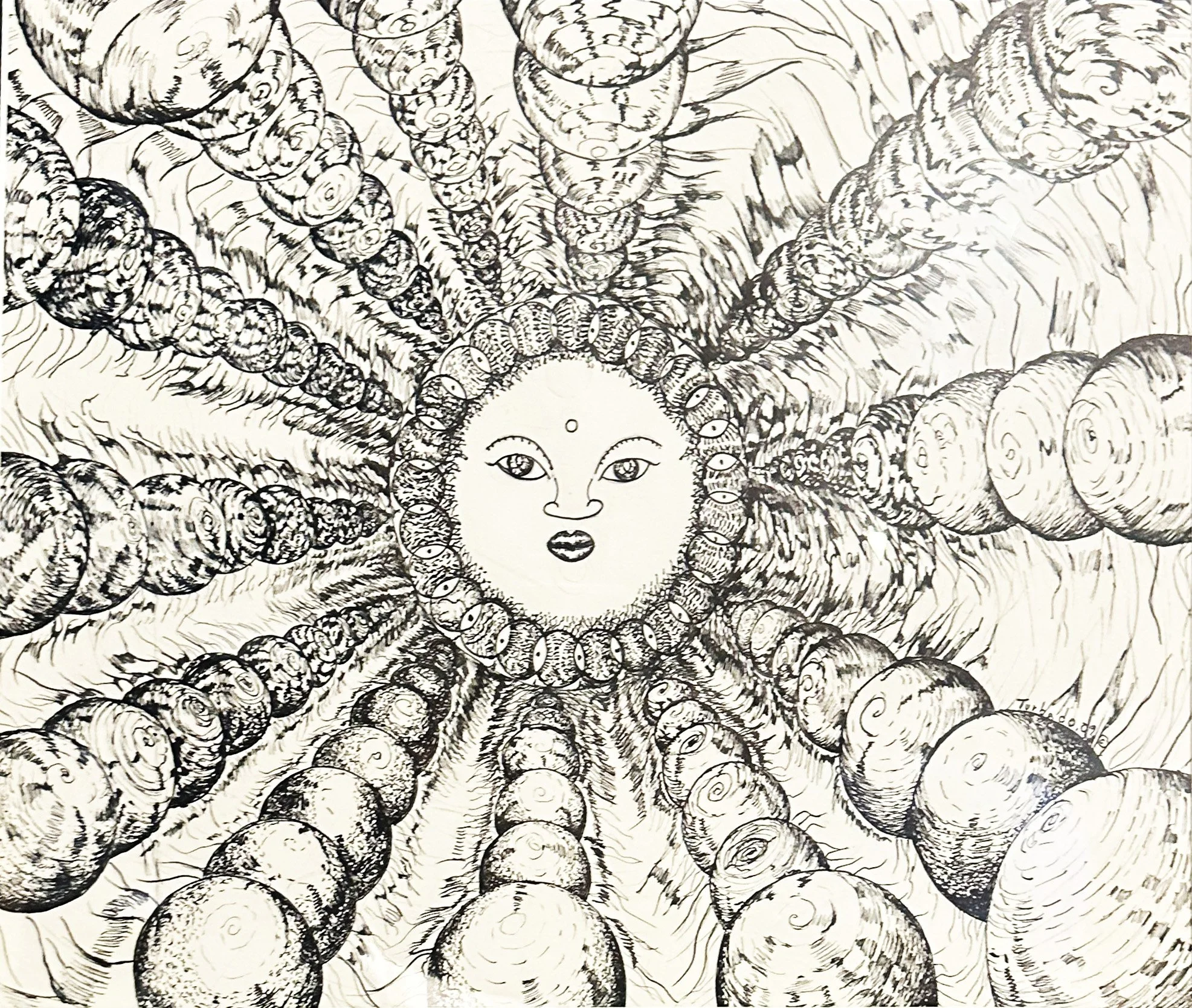 Pulsation 19"x23" Pen & Ink Framed $800