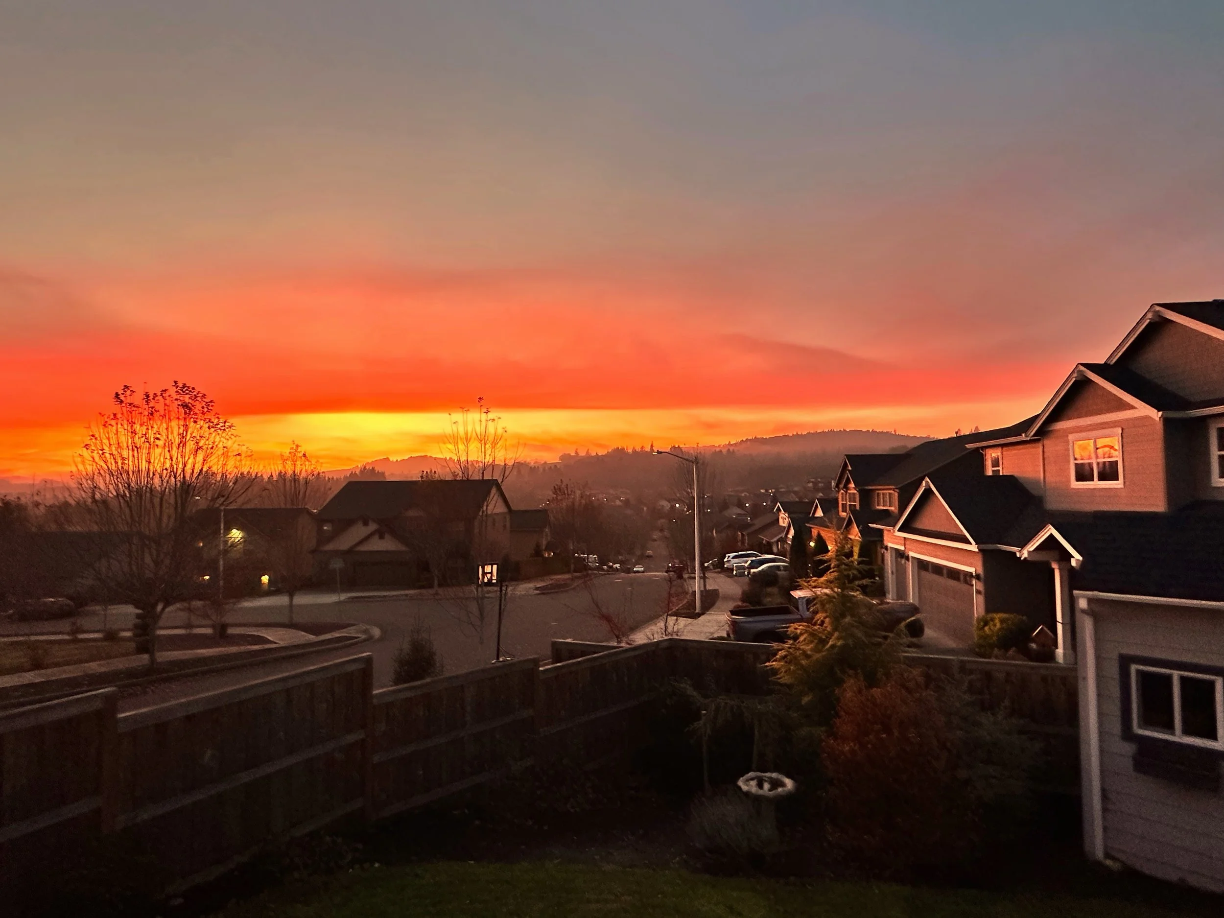 Sunset from our back deck