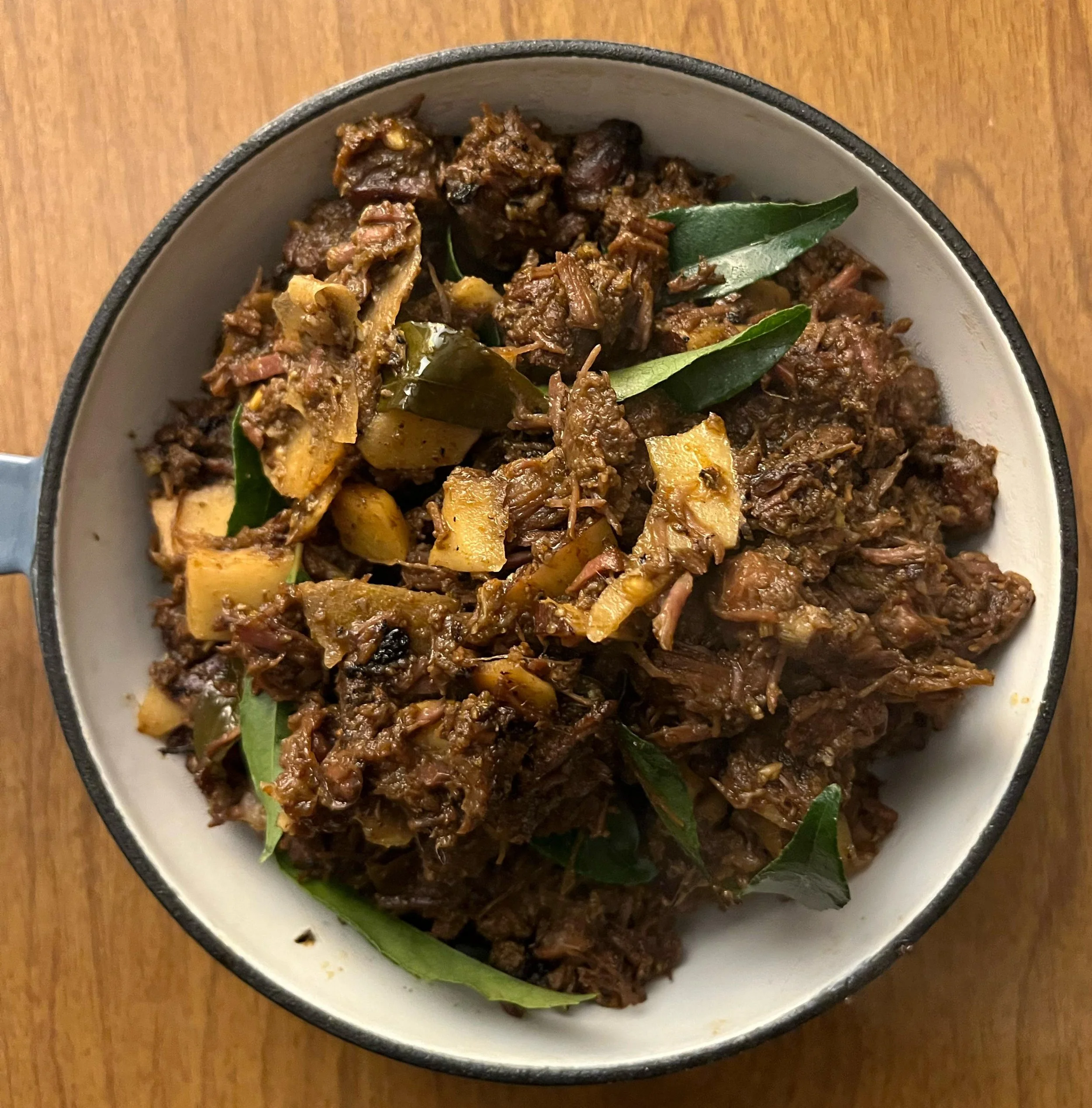 Beef Ulathiyathu with Angamaly Manga Curry