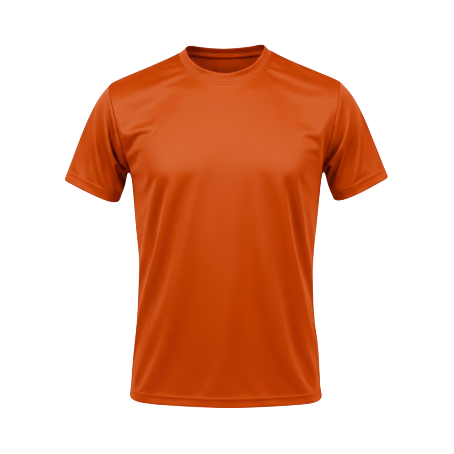 Orange_Crew_neck_polyester_T-Shirt_Front.png