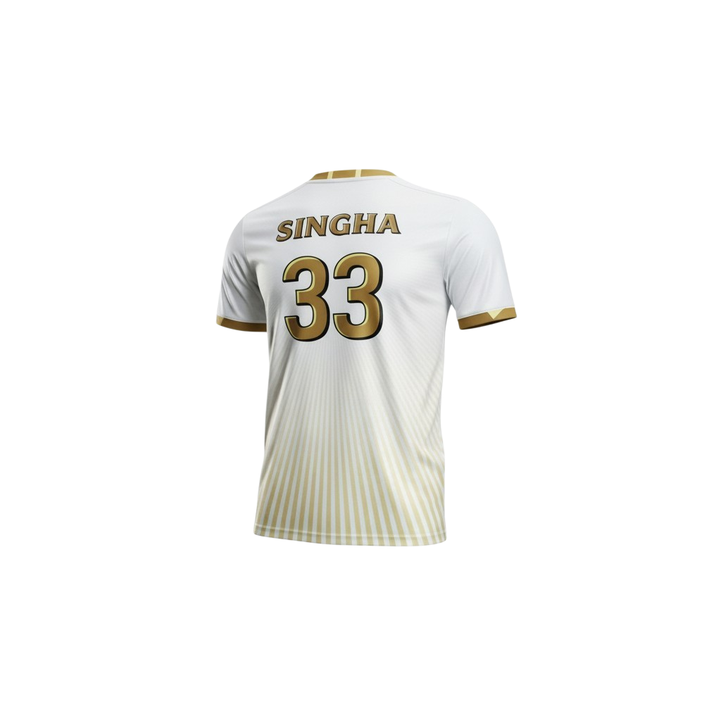 Sublimated Performance Tee - White/Gold - Back

A lightweight polyester T-shirt featuring full sublimation printing for smooth, vibrant, and long-lasting graphics that won’t crack or peel. Breathable, moisture-wicking fabric keeps you comfortable thr