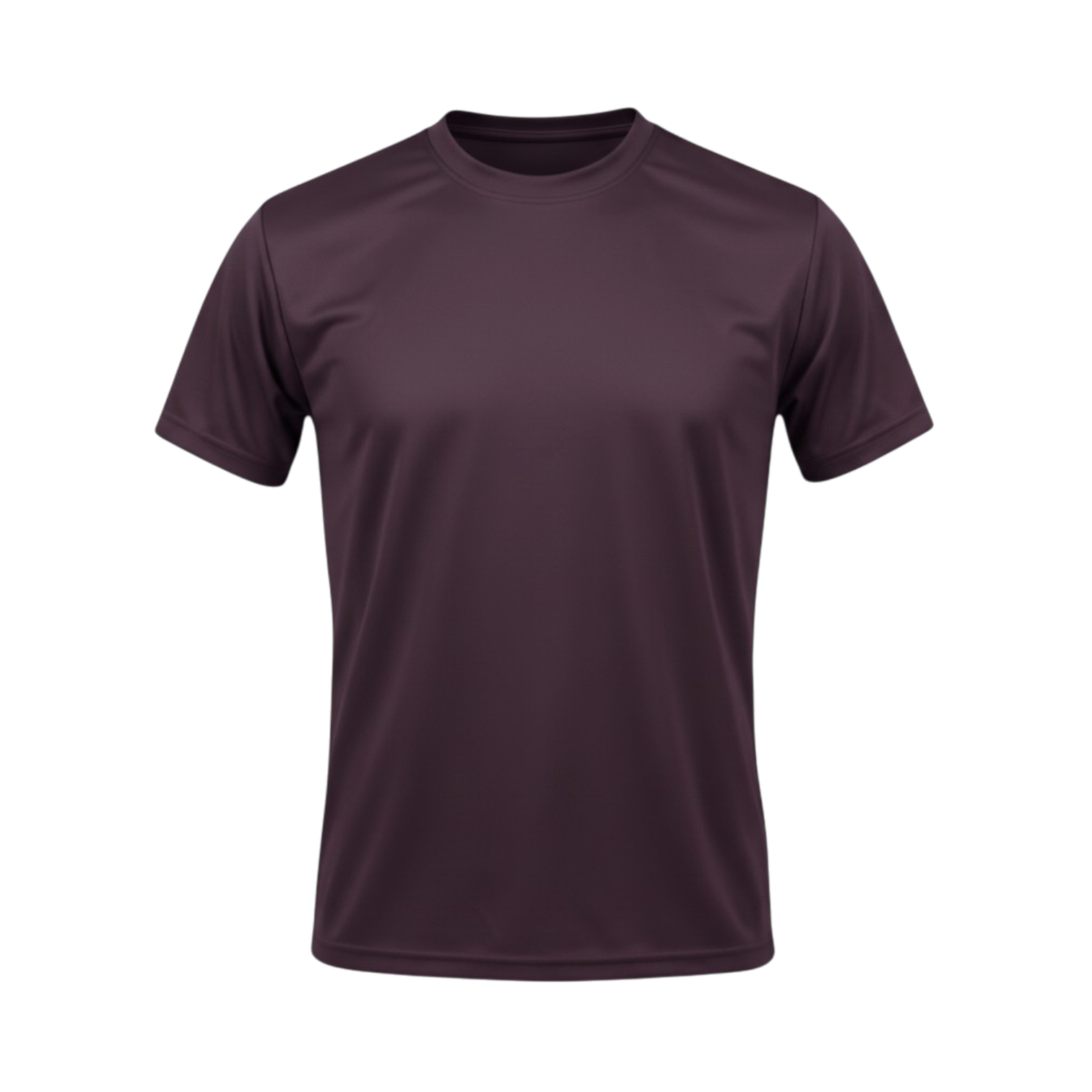 Purple_Crew_neck_polyester_T-Shirt_Front.png