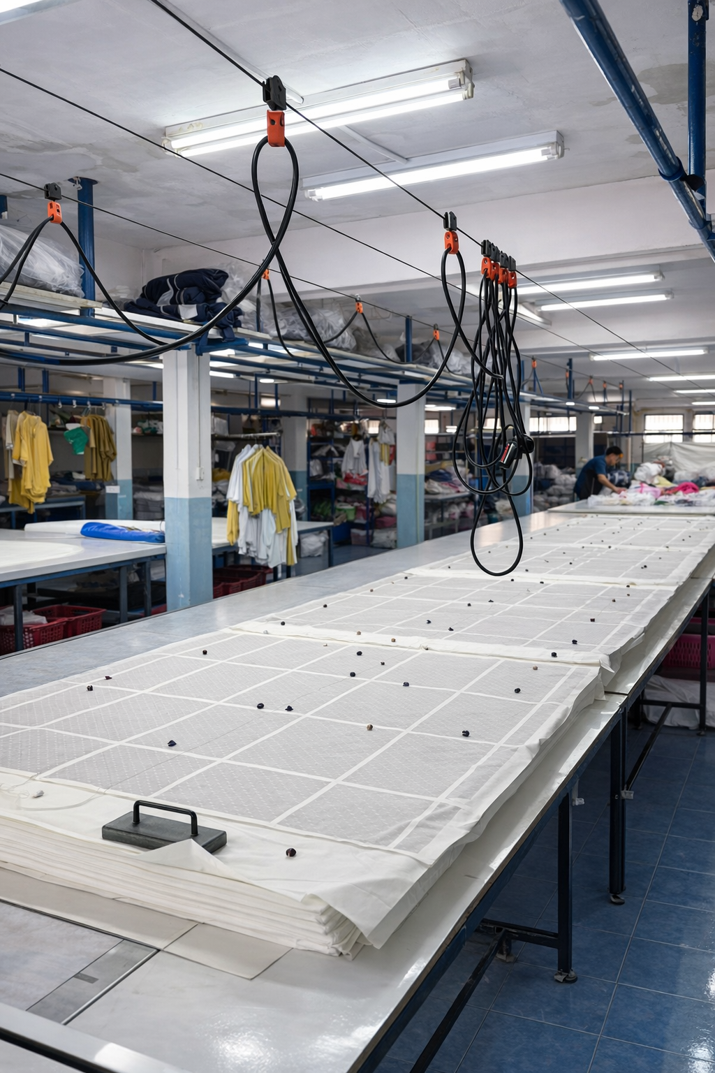 Geometric drawing of an outline square with sections divided by vertical, horizontal, and diagonal lines.