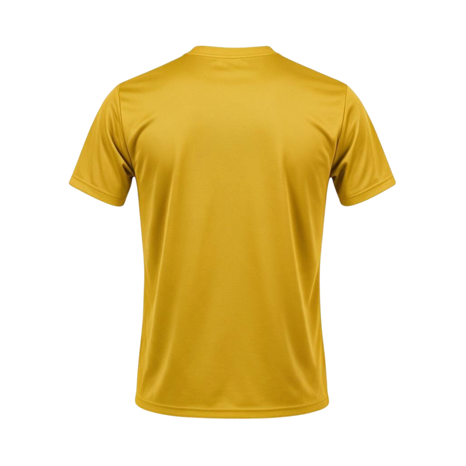 Yellow_Crew_neck_polyester_T-Shirt_Back.png