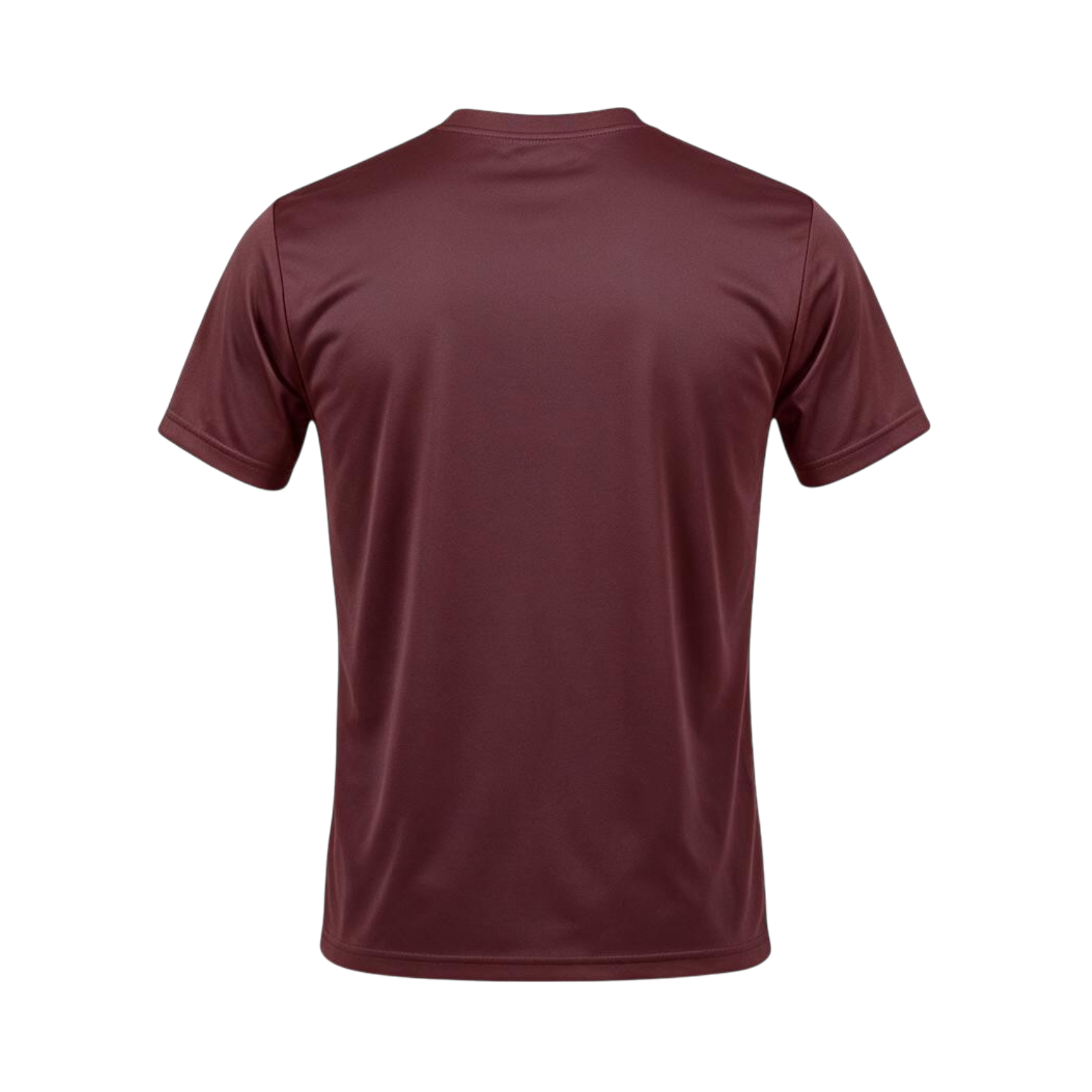 Maroon_Crew_neck_polyester_T-Shirt_Back.png