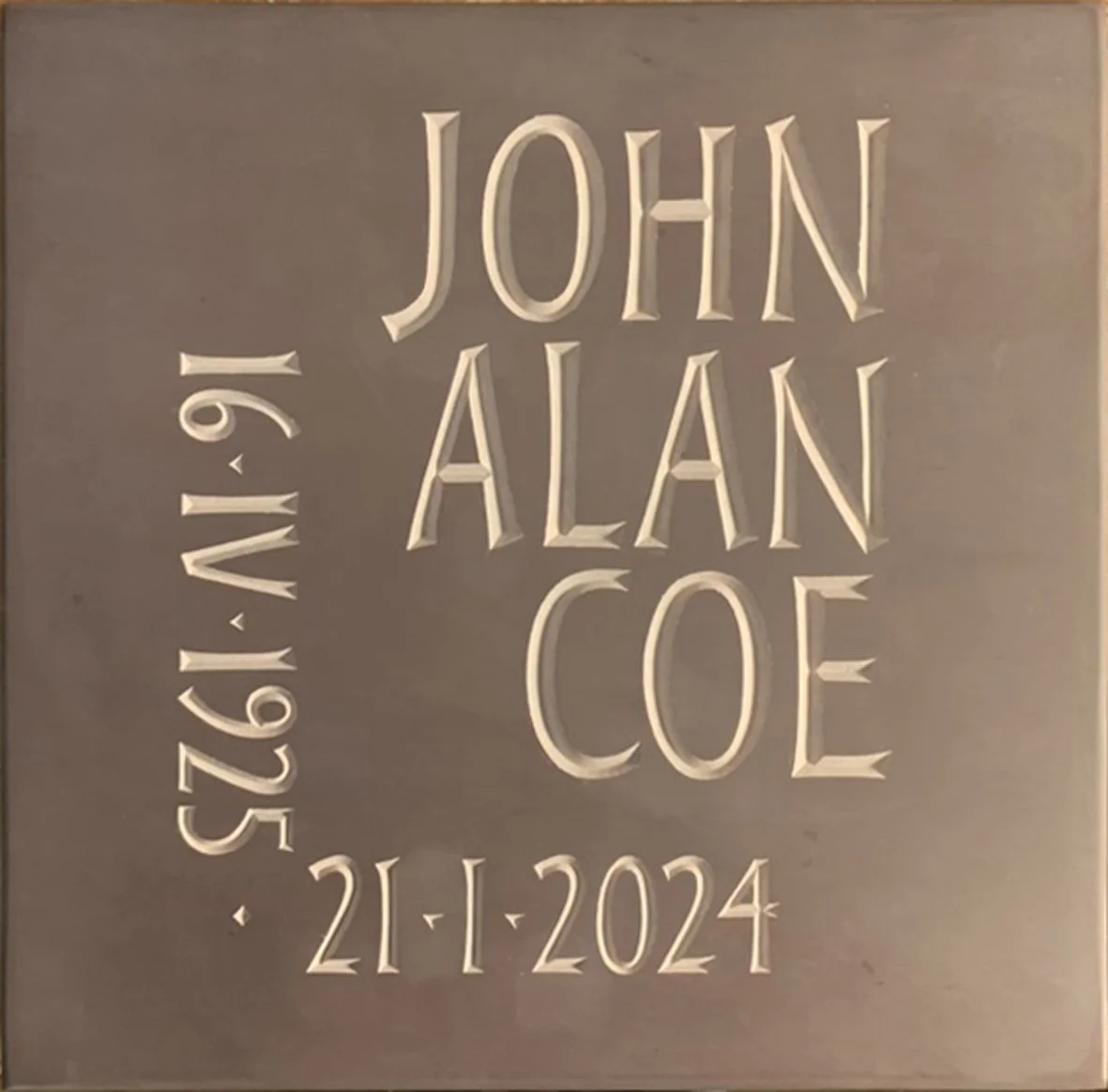 Heather grey  slatememorial stone