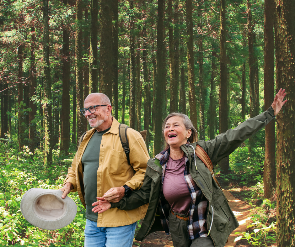 older active people in nature