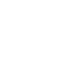 Checkmark inside a circle, surrounded by a gear outline on a black background