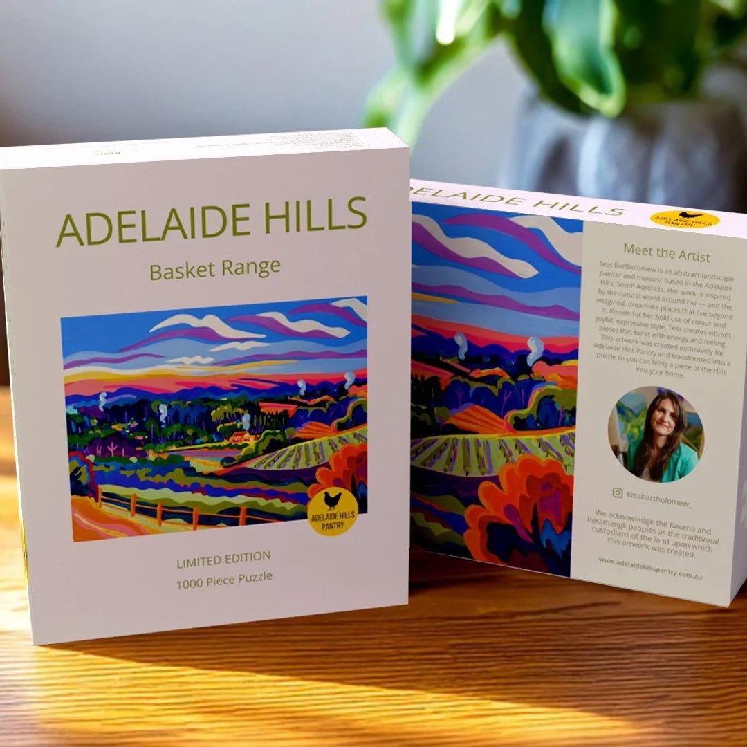 🧩✨ GIVEAWAY: A PIECE OF THE ADELAIDE HILLS ✨🎨

We&rsquo;ve teamed up with Adelaide Hills Pantry and local artist Tess Bartholomew to give one lucky winner a truly special piece of the Adelaide Hills 🌿

Painted locally by Tess and created exclusive