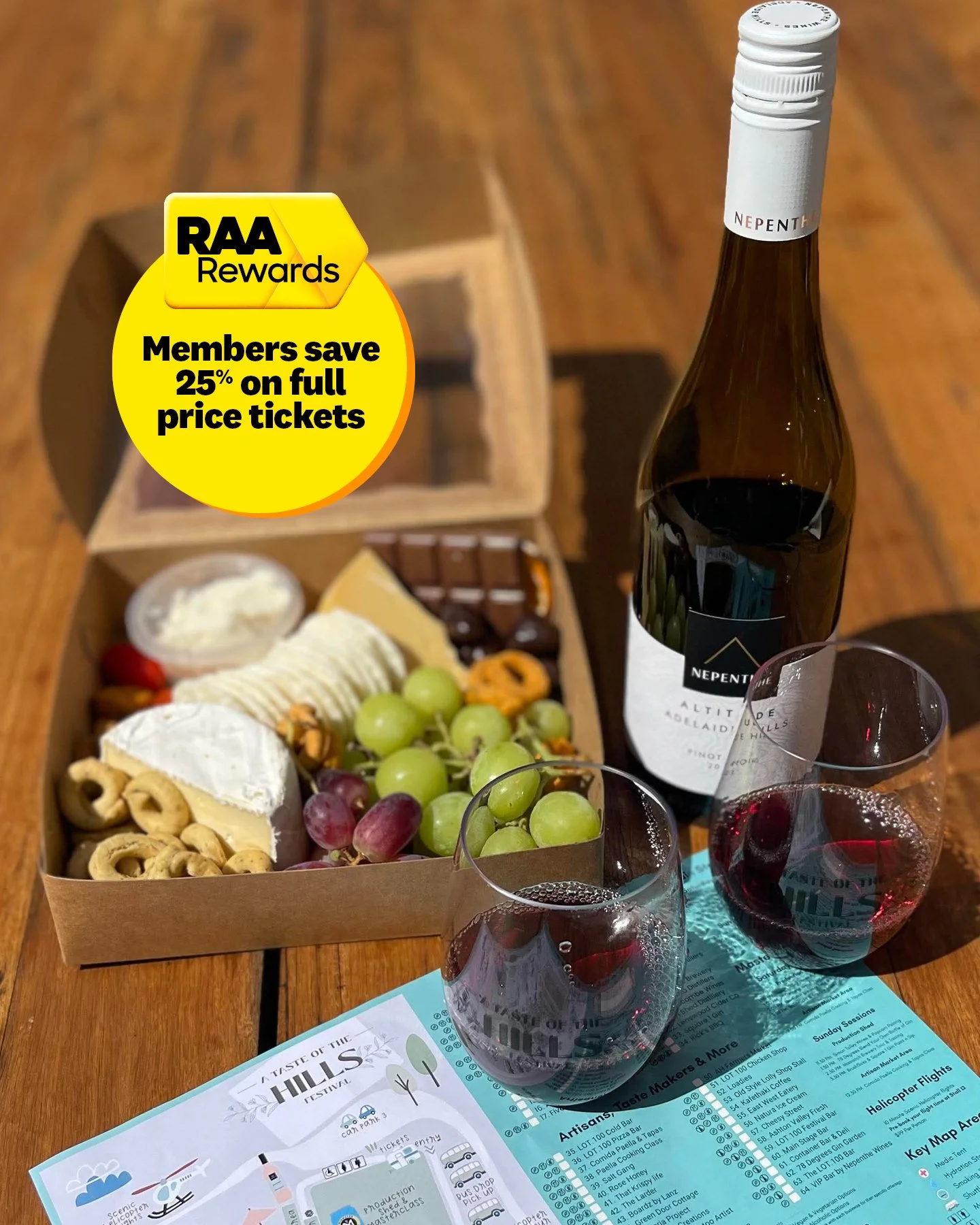 RAA members, this one&rsquo;s for you 💛

We&rsquo;re excited to welcome RAA on board as the Official Membership Partner of A Taste Of The Hills Festival 2026.

To celebrate, RAA members receive 25% off festival tickets &mdash; a very good excuse to 